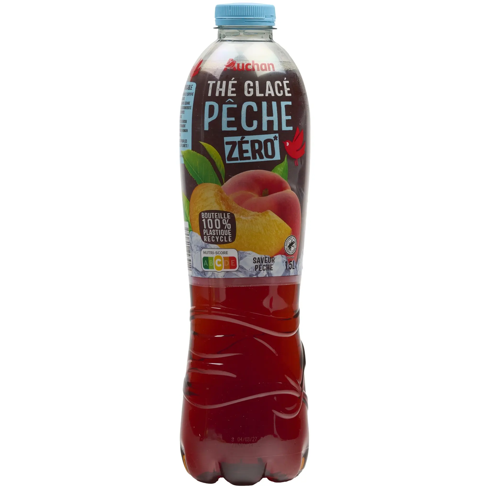 AUCHAN Thé glacé à la pêche light