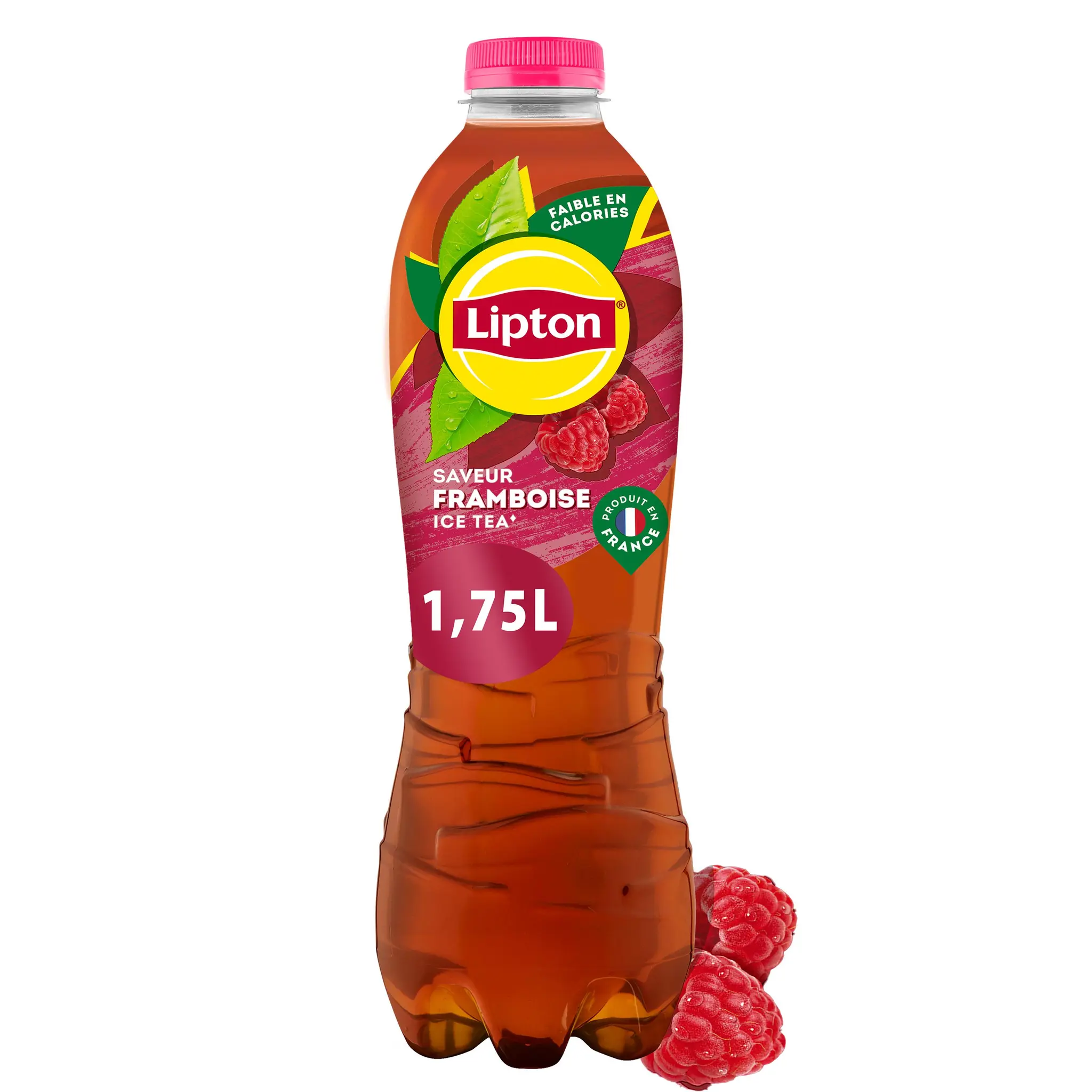 LIPTON Boisson Ice tea à base de thé saveur framboise