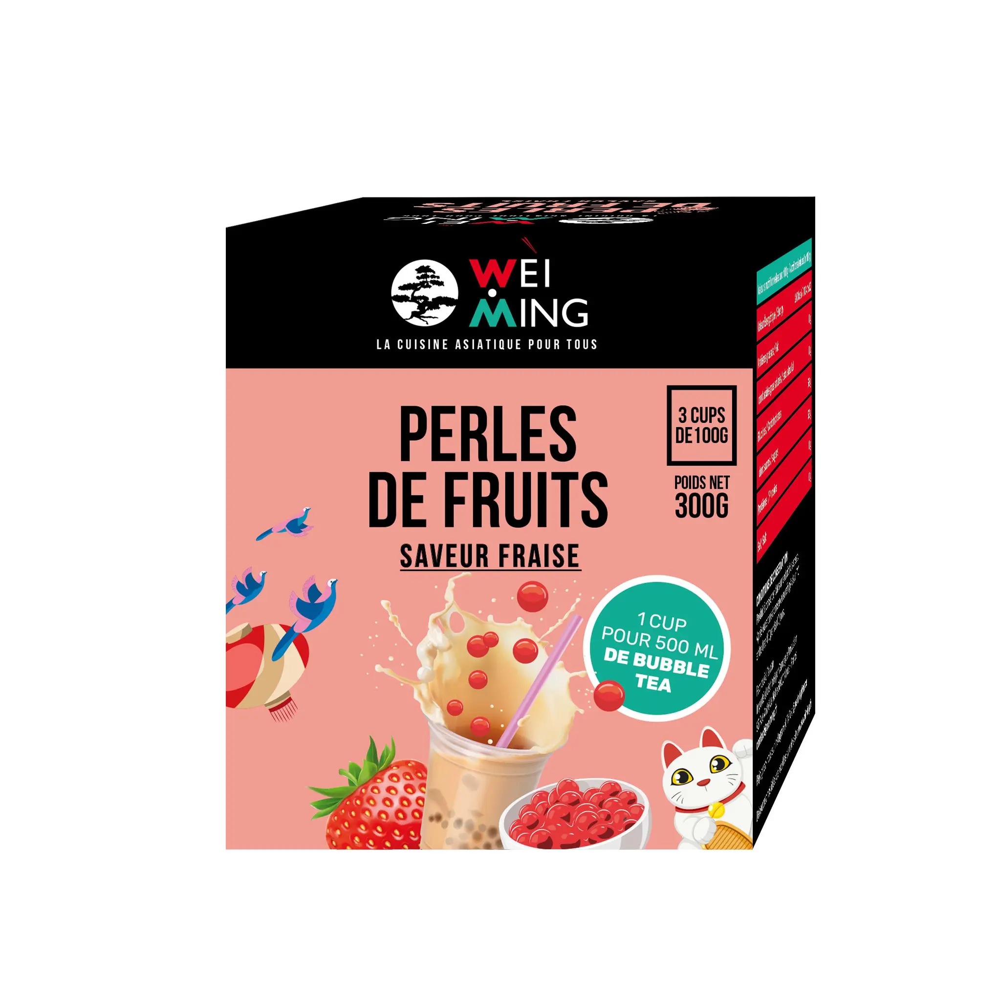 WEI MING Perles de fruit saveur fraise