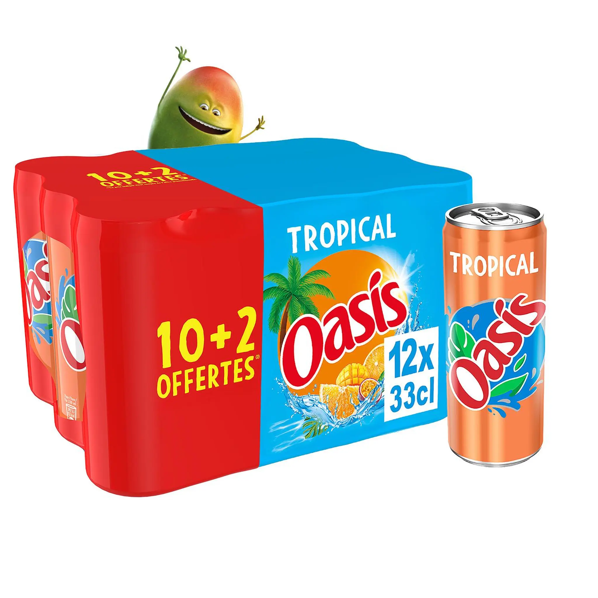 OASIS Boisson aux fruits goût tropical boîtes