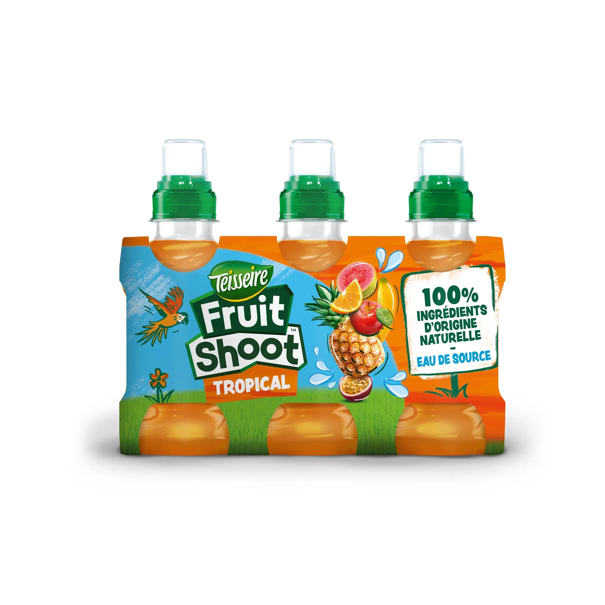 TEISSEIRE Fruit shoot boisson aux fruits saveur tropicale bouteilles