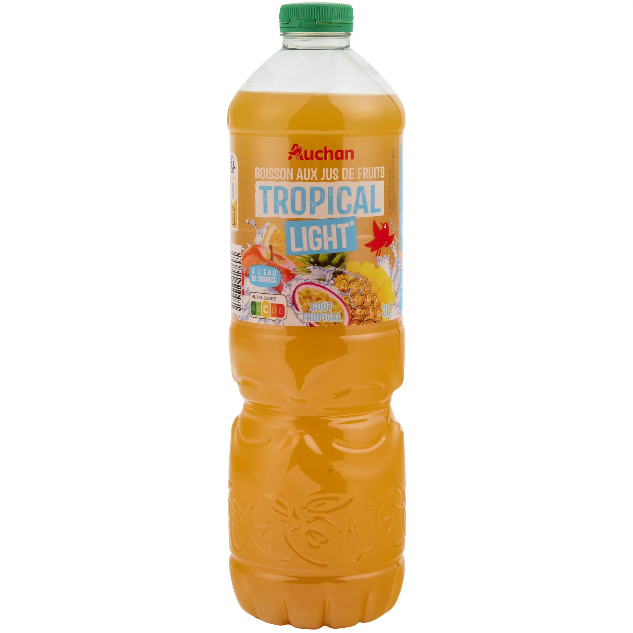 AUCHAN Boisson aux jus de fruits tropical light