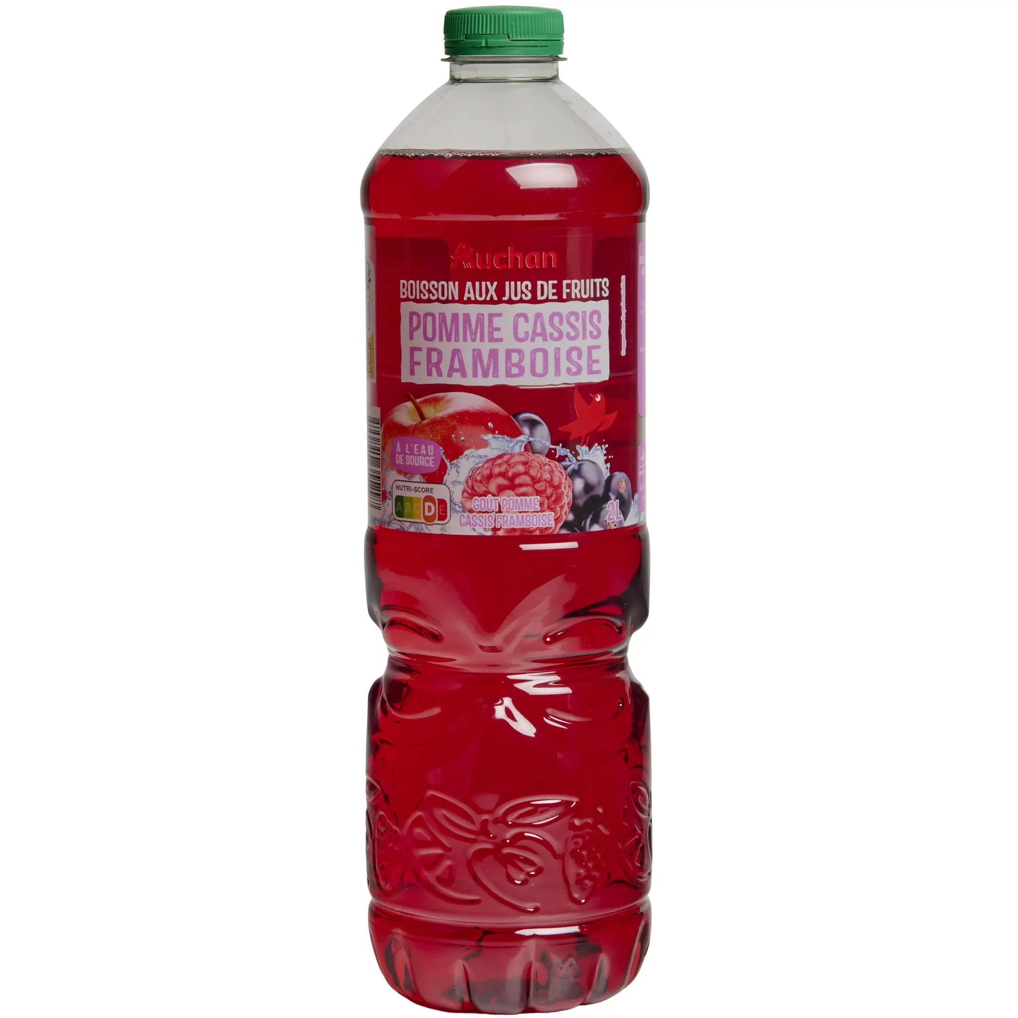 AUCHAN Boisson aux fruits goût pomme cassis framboise