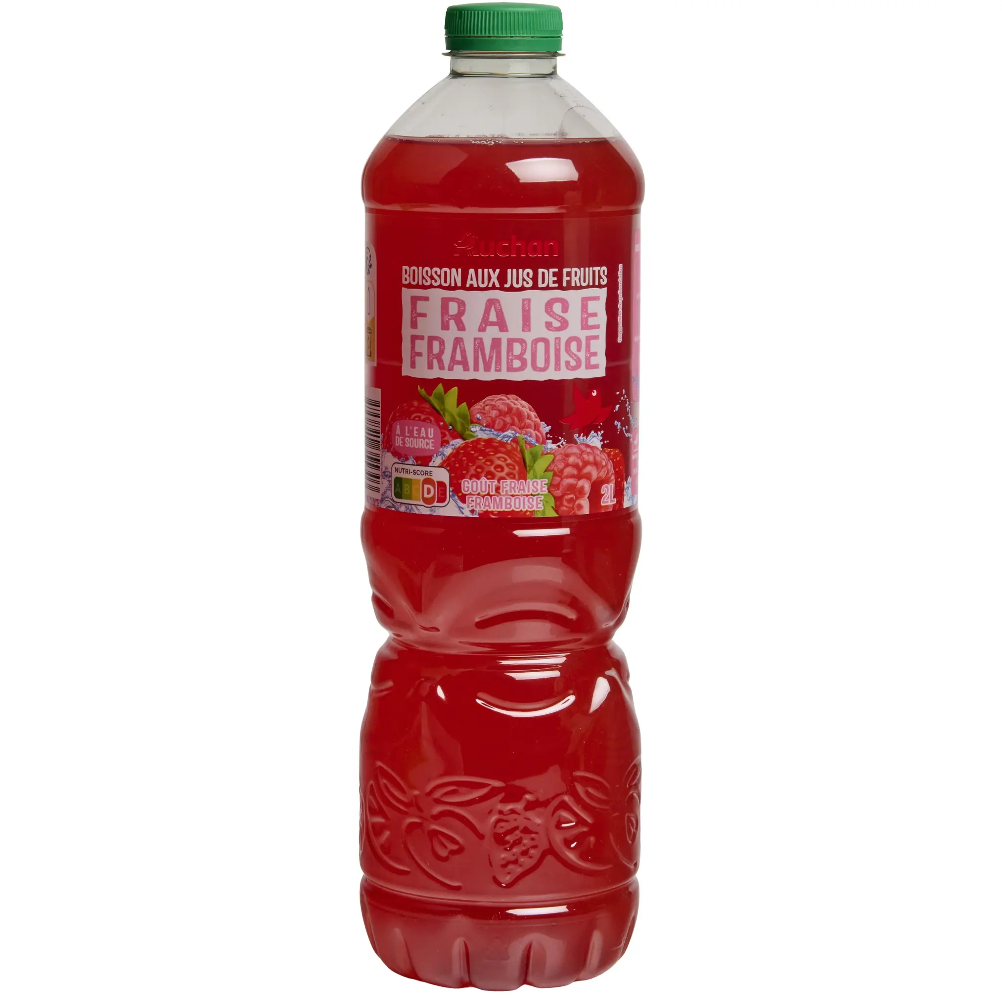 AUCHAN Boisson aux fruits à base de concentrés fraise framboise
