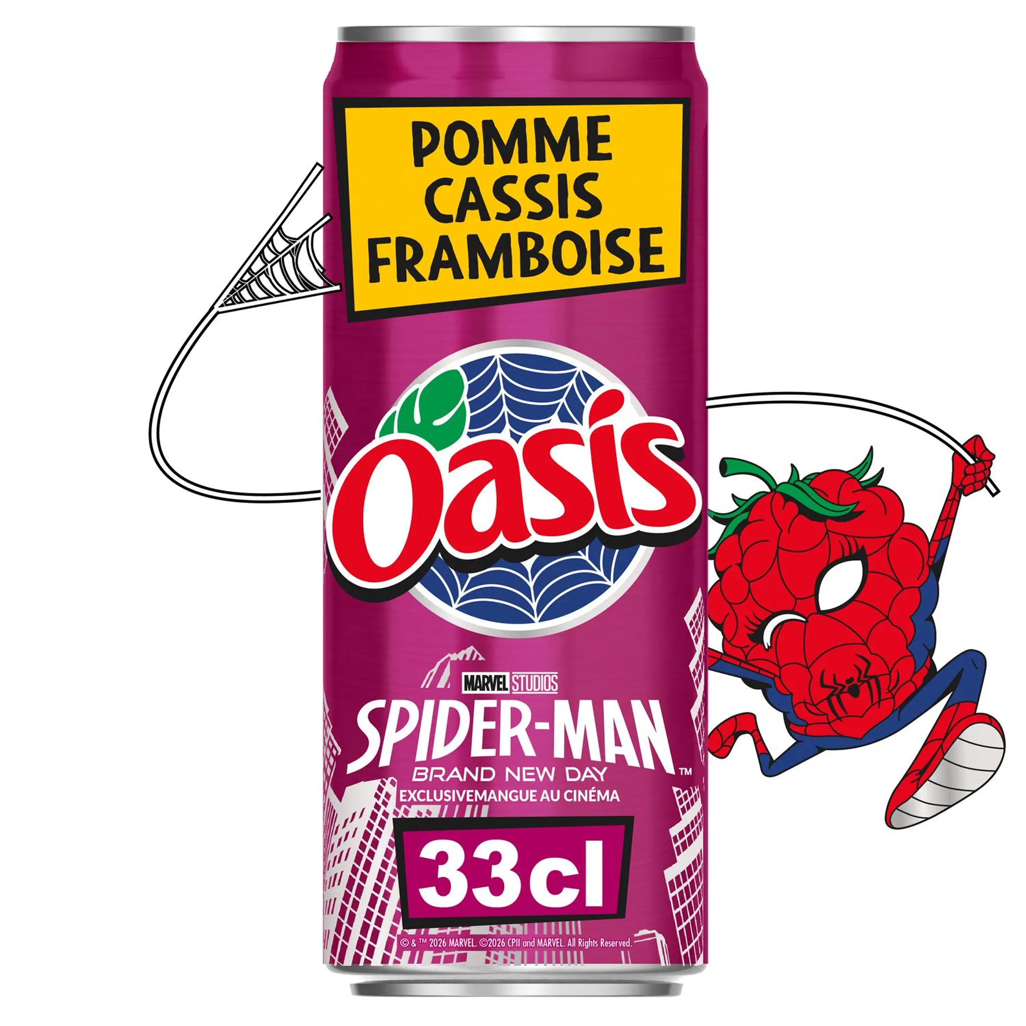 OASIS Boisson aux fruits saveur pomme cassis framboise boîte