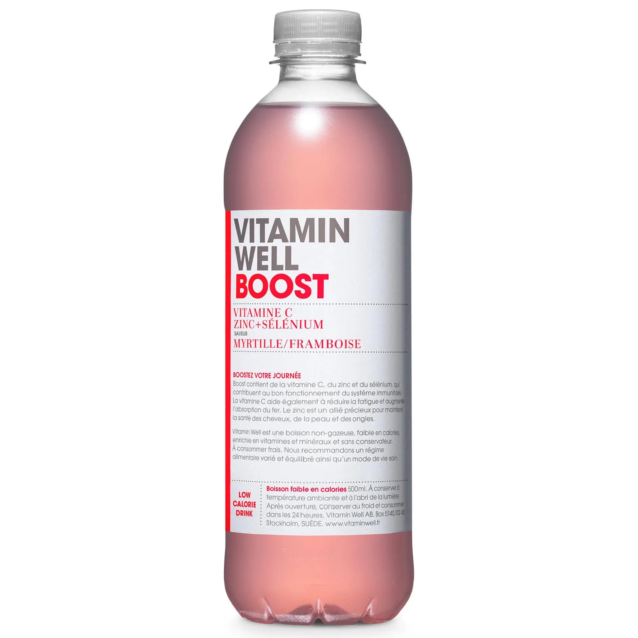 VITAMIN WELL Boisson vitaminée Boost saveur myrtille framboise