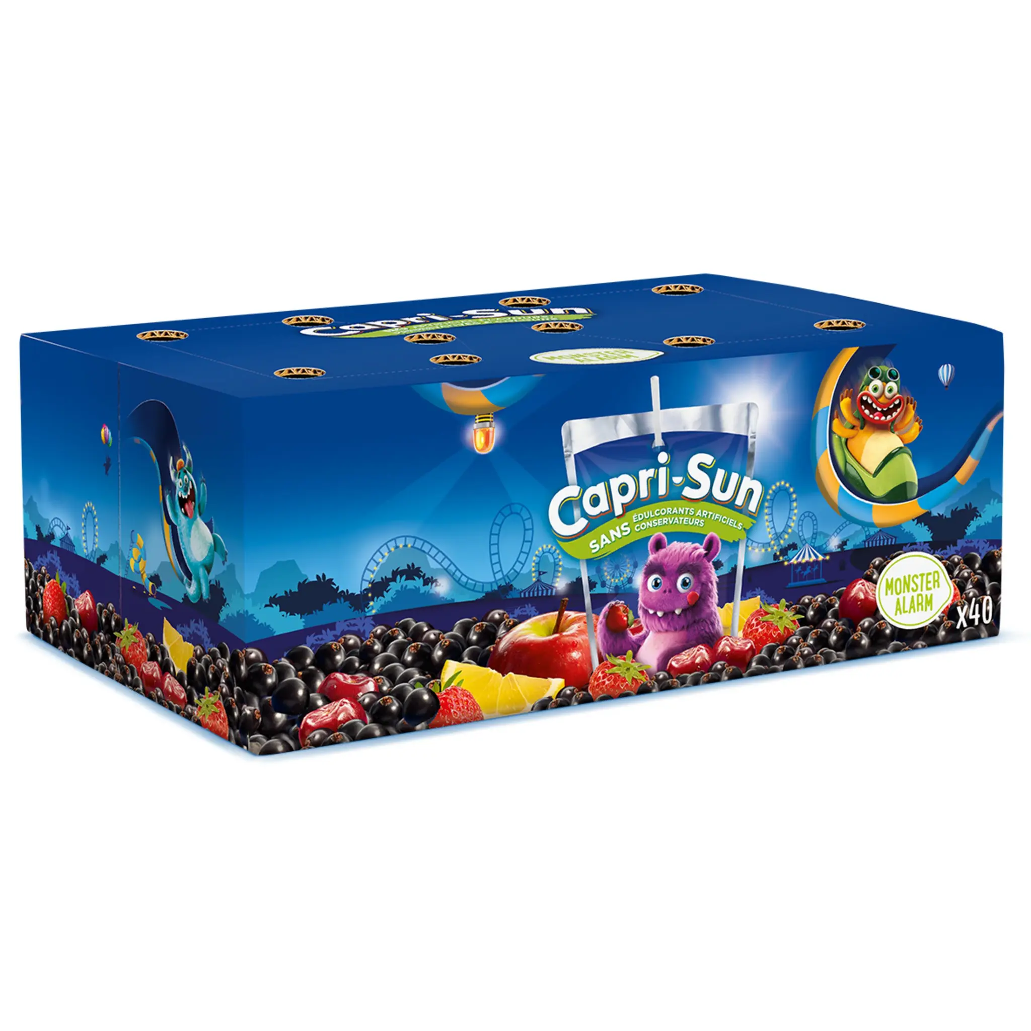 CAPRI-SUN Boisson au jus de fruits multivitaminé Monster Alarm poches