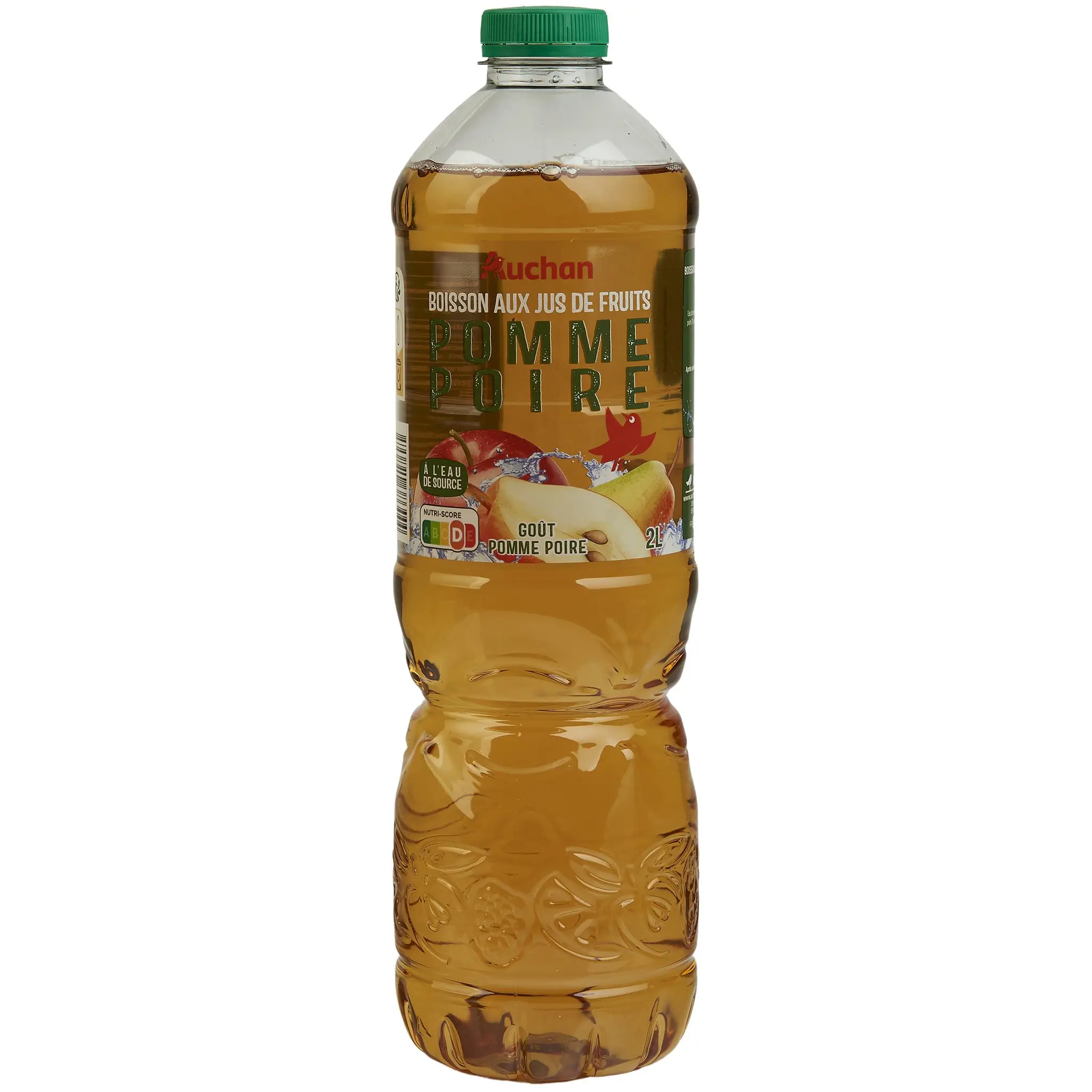 AUCHAN Boisson aux jus de fruits goût pomme poire