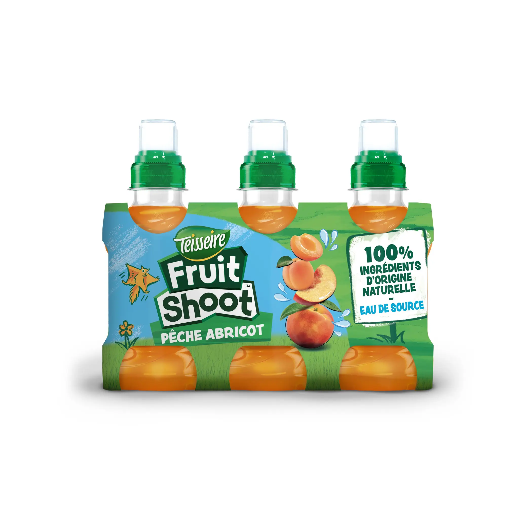 TEISSEIRE Boisson rafraîchissante aux fruits pêche et abricot