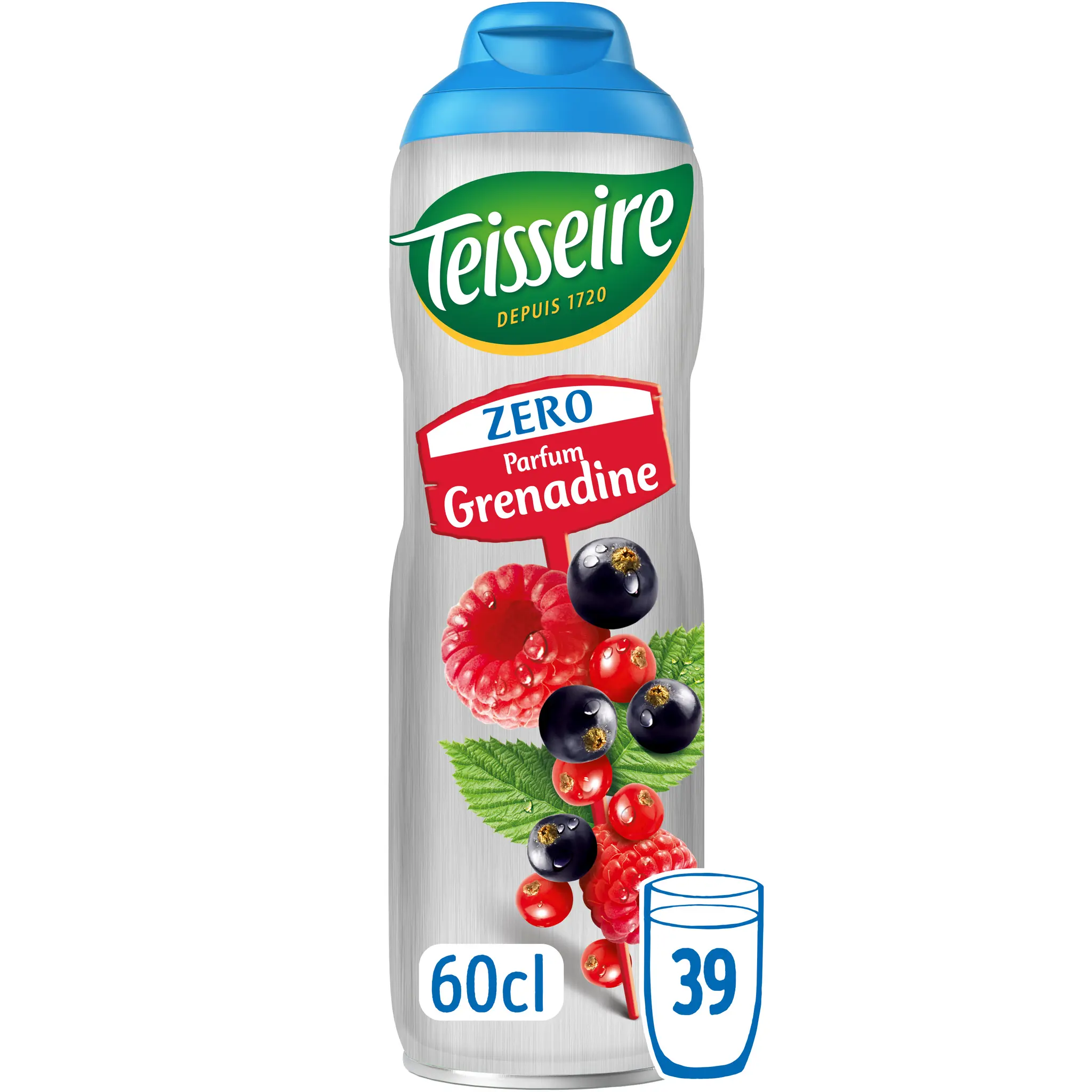 TEISSEIRE Sirop de grenadine zéro sucre