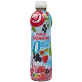 AUCHAN Sirop de grenadine 0% de sucre