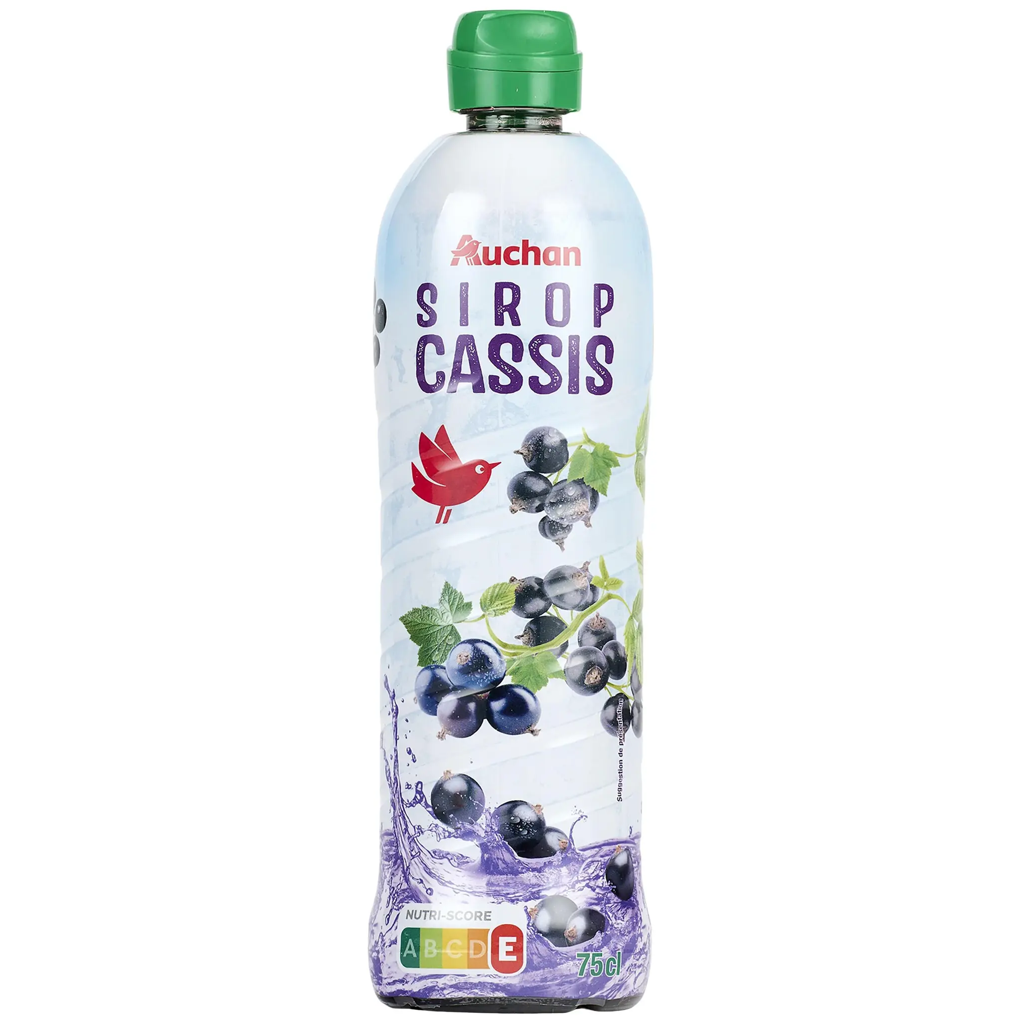 AUCHAN Sirop de cassis bidon plastique