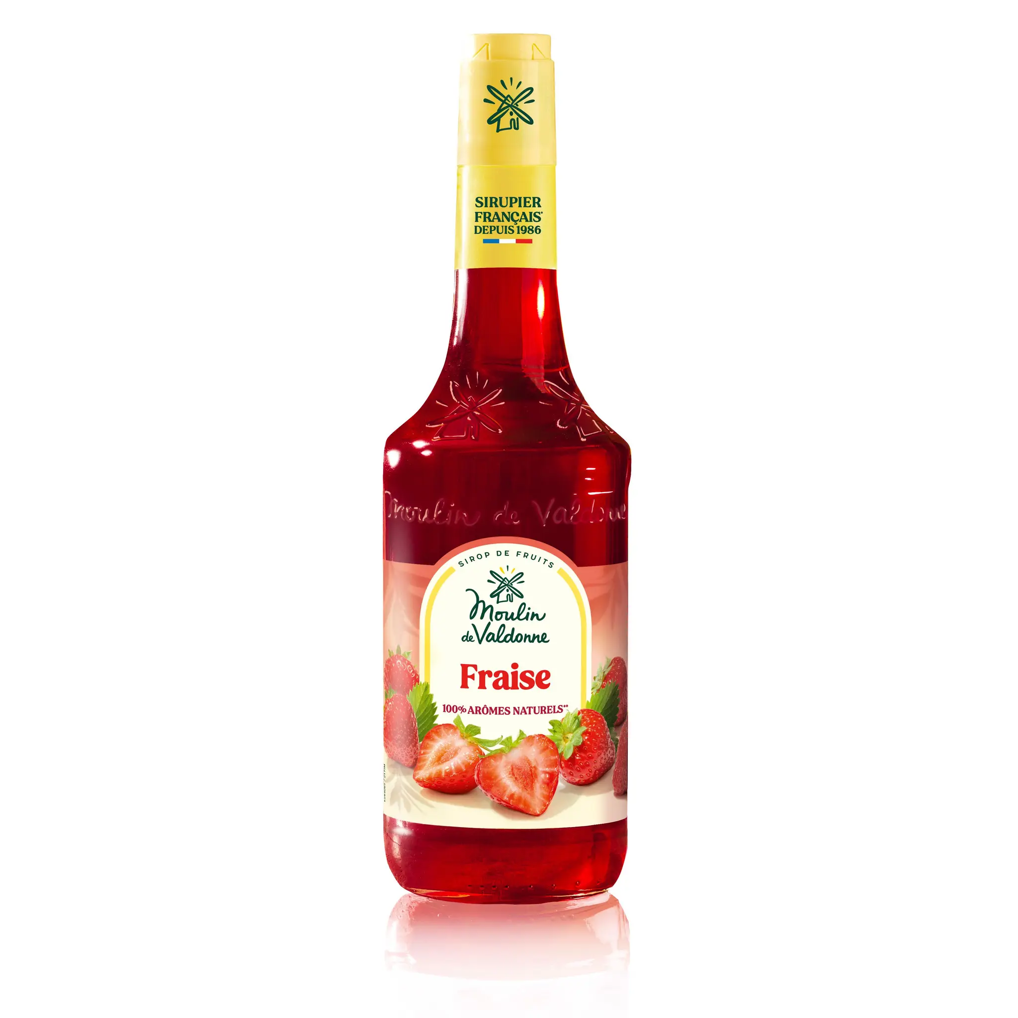 MOULIN DE VALDONNE Sirop de fraise bouteille verre