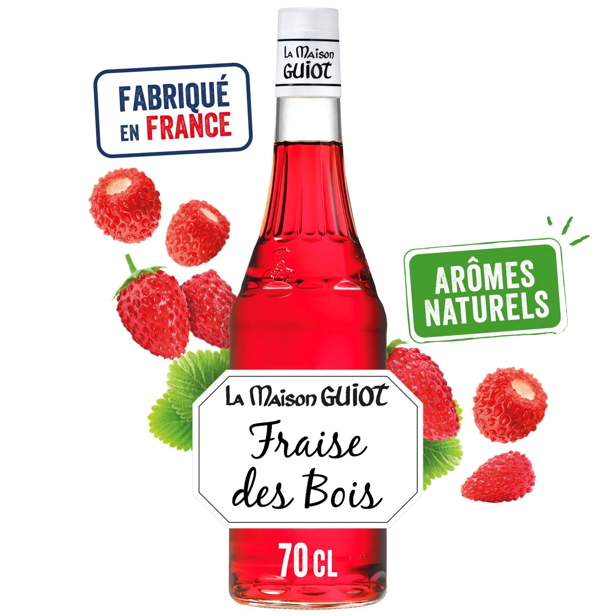 LA MAISON GUIOT Sirop de fraise des bois bouteille verre