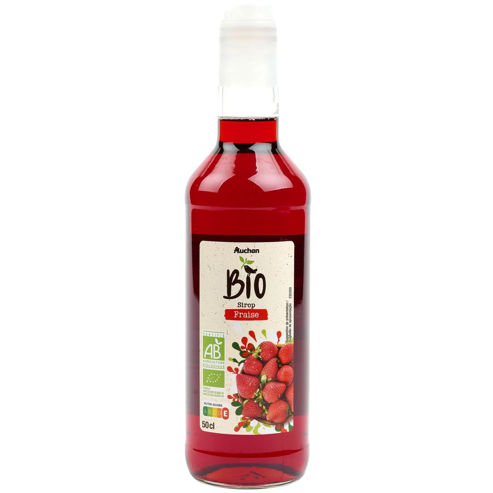 AUCHAN BIO Sirop de fraise
