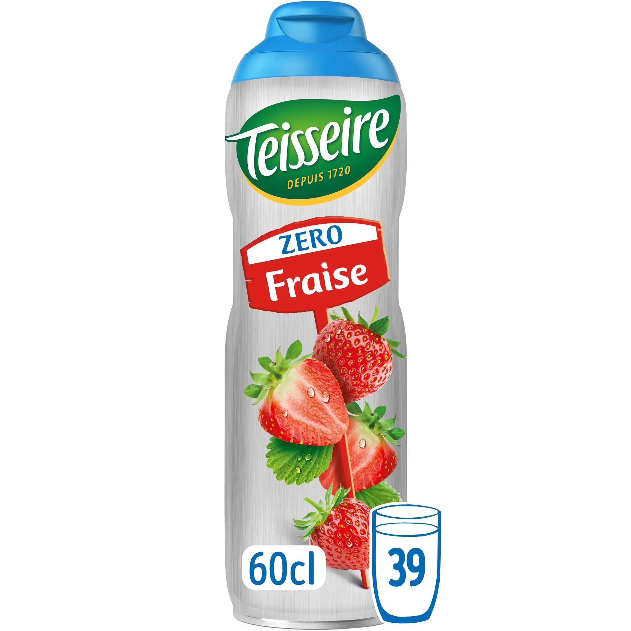 TEISSEIRE Sirop de fraise zéro sucre
