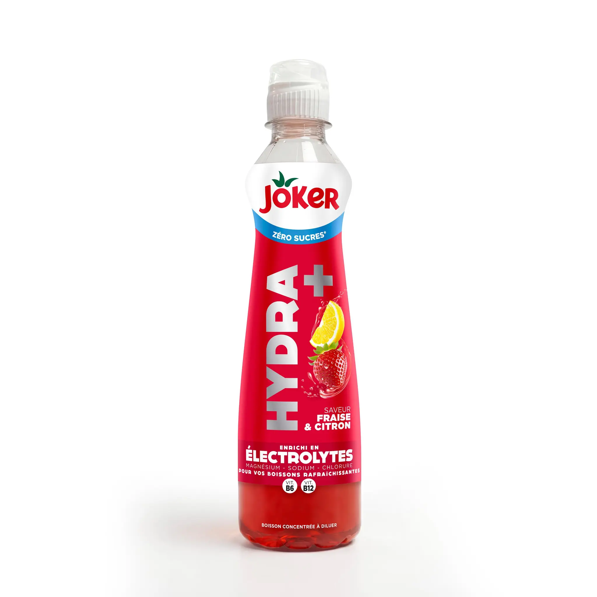 JOKER HYDRA+ Sirop de fraise citron sans sucres à diluer