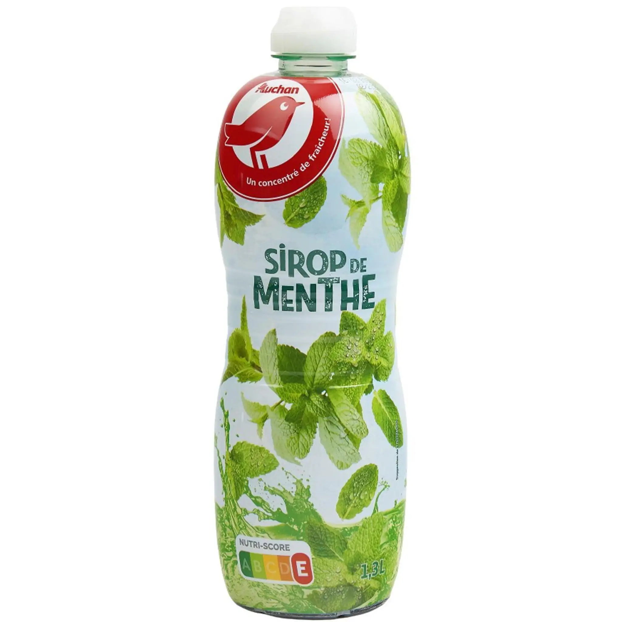 AUCHAN Sirop de menthe bidon métal