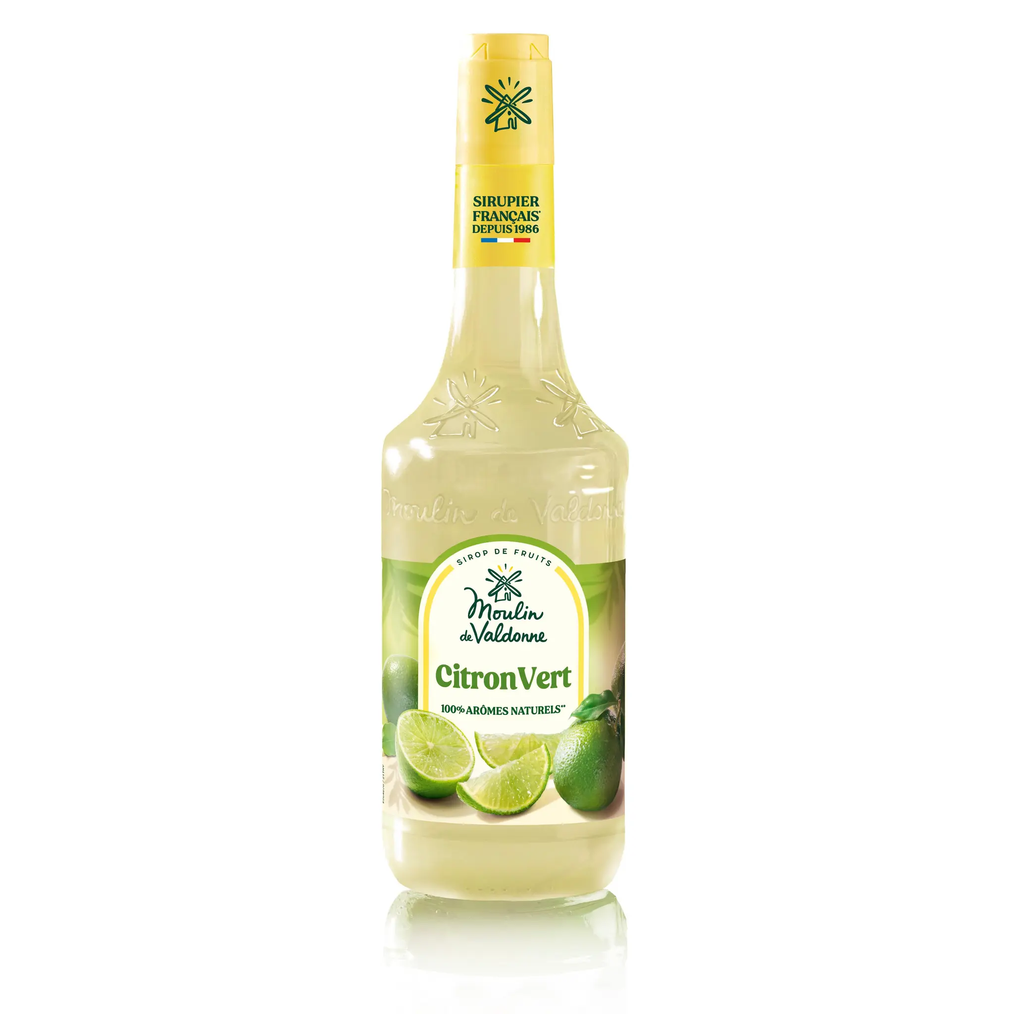 MOULIN DE VALDONNE Sirop de citron vert bouteille verre
