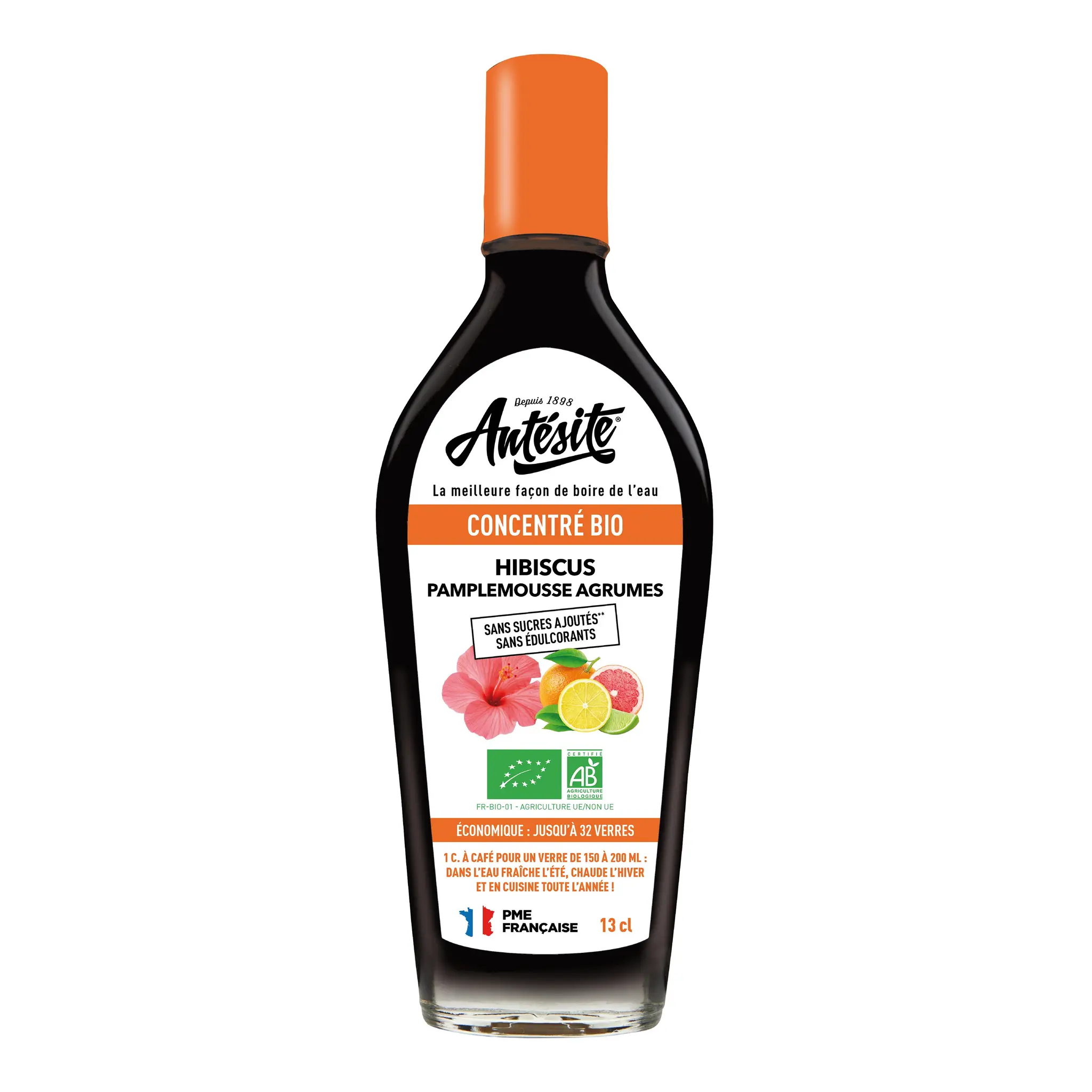 ANTESITE Sirop concentré hibiscus pamplemousse et agrumes bio
