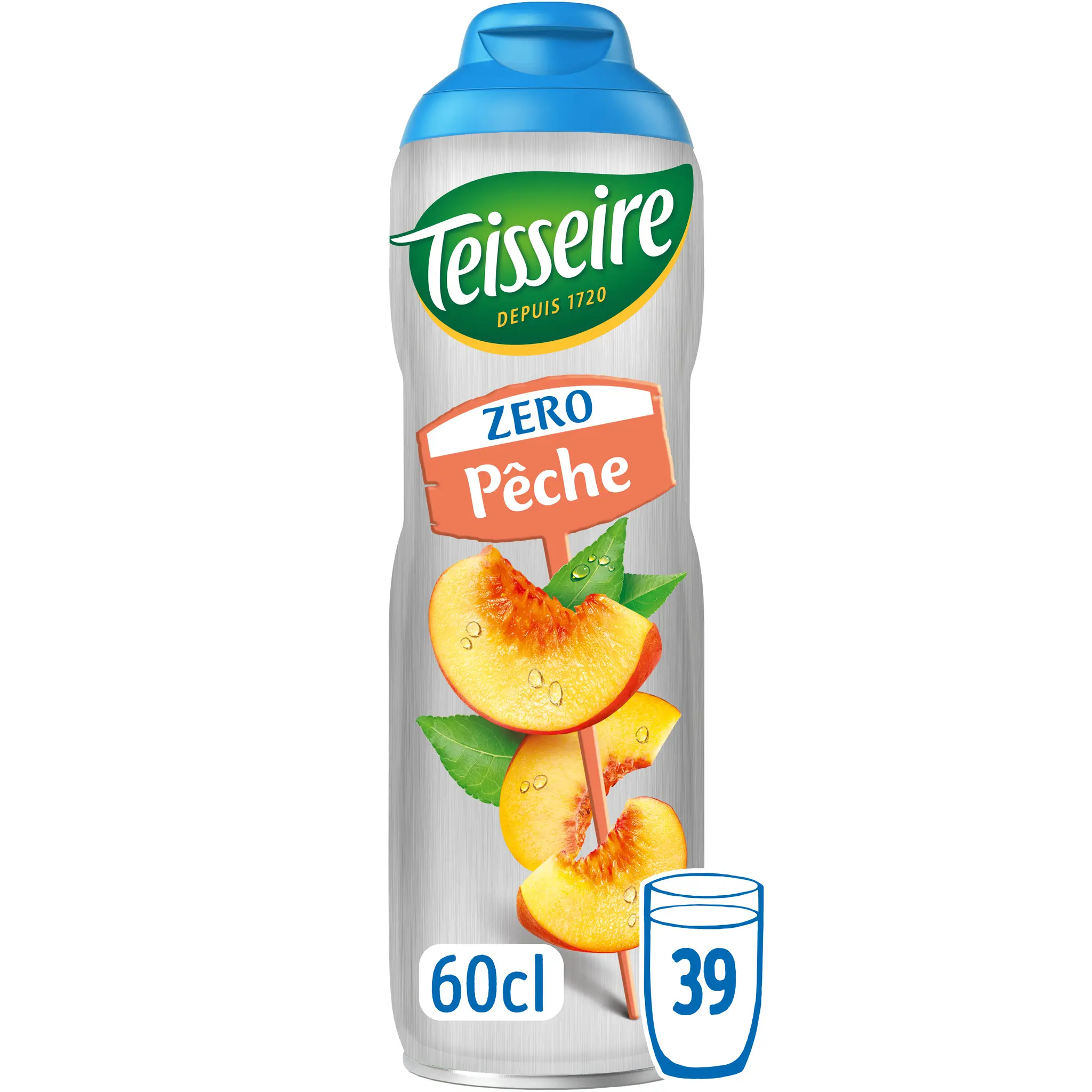 TEISSEIRE Sirop de pêche zéro sucre bidon