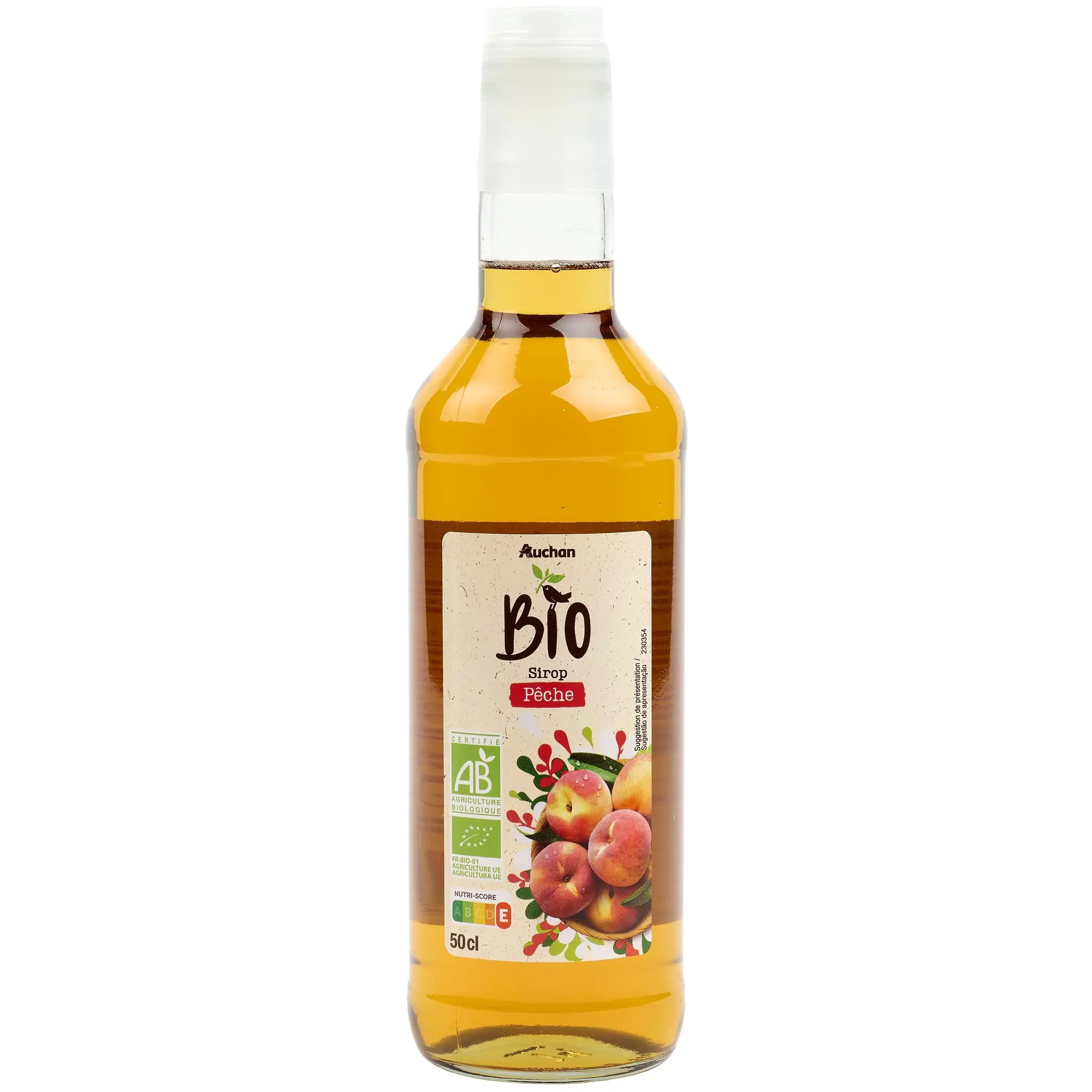 AUCHAN BIO Sirop de pêche