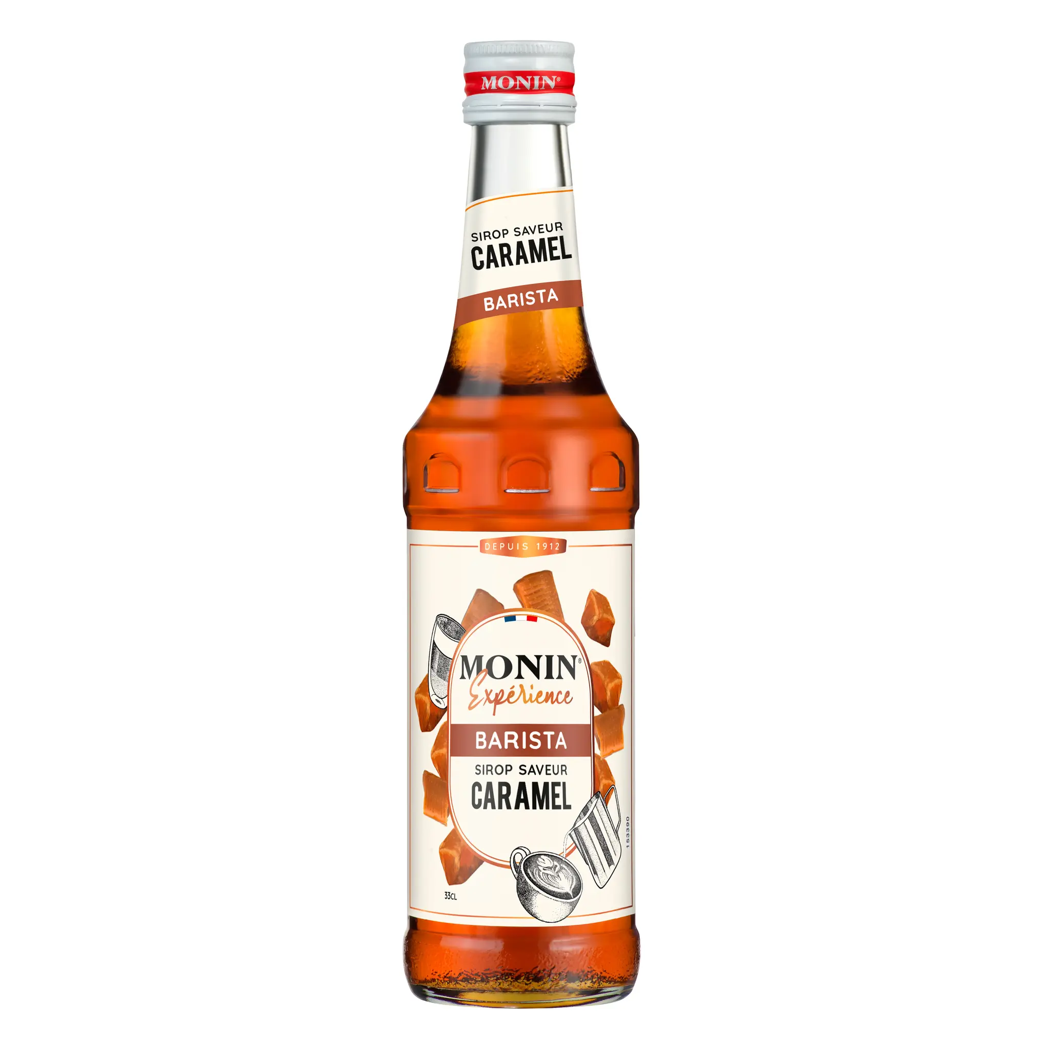 SIROP MONIN Sirop caramel sans alcool pour cocktails bouteille verre