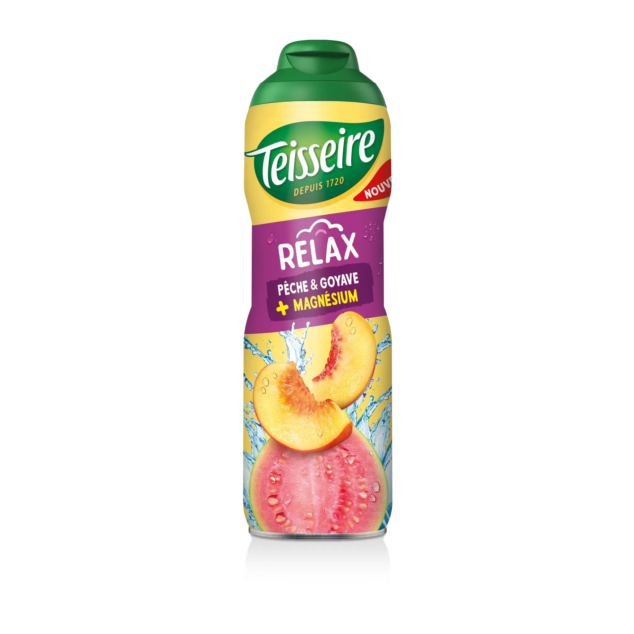 TEISSEIRE Sirop Relax pêche & goyave +magnésium