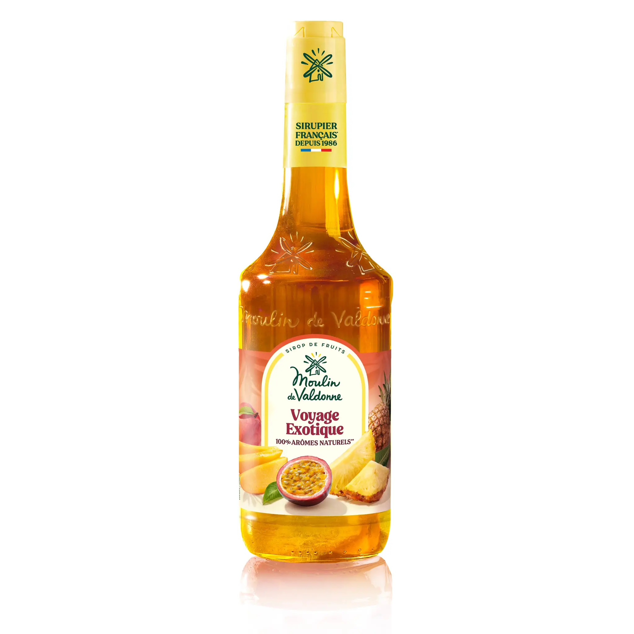 MOULIN DE VALDONNE Sirop aux fruits exotiques bouteille verre