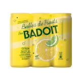 BADOIT Bulles de fruits Boisson pétillante aromatisée citron citron vert boîtes