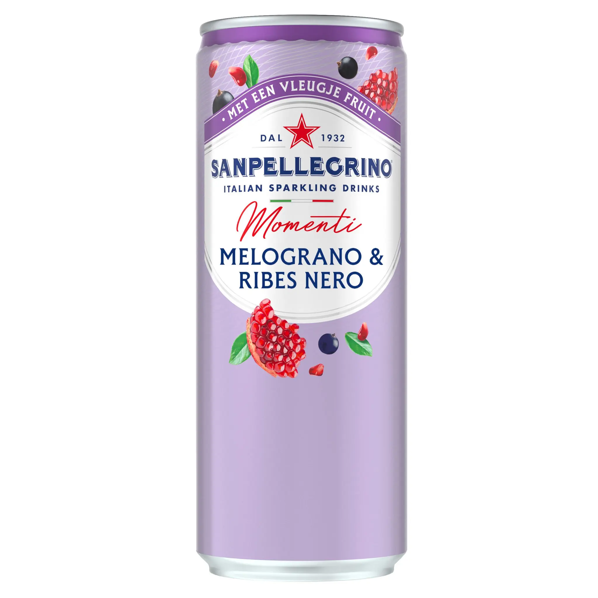 SAN PELLEGRINO Eau minérale pétillante Momenti saveur grenade et cassis