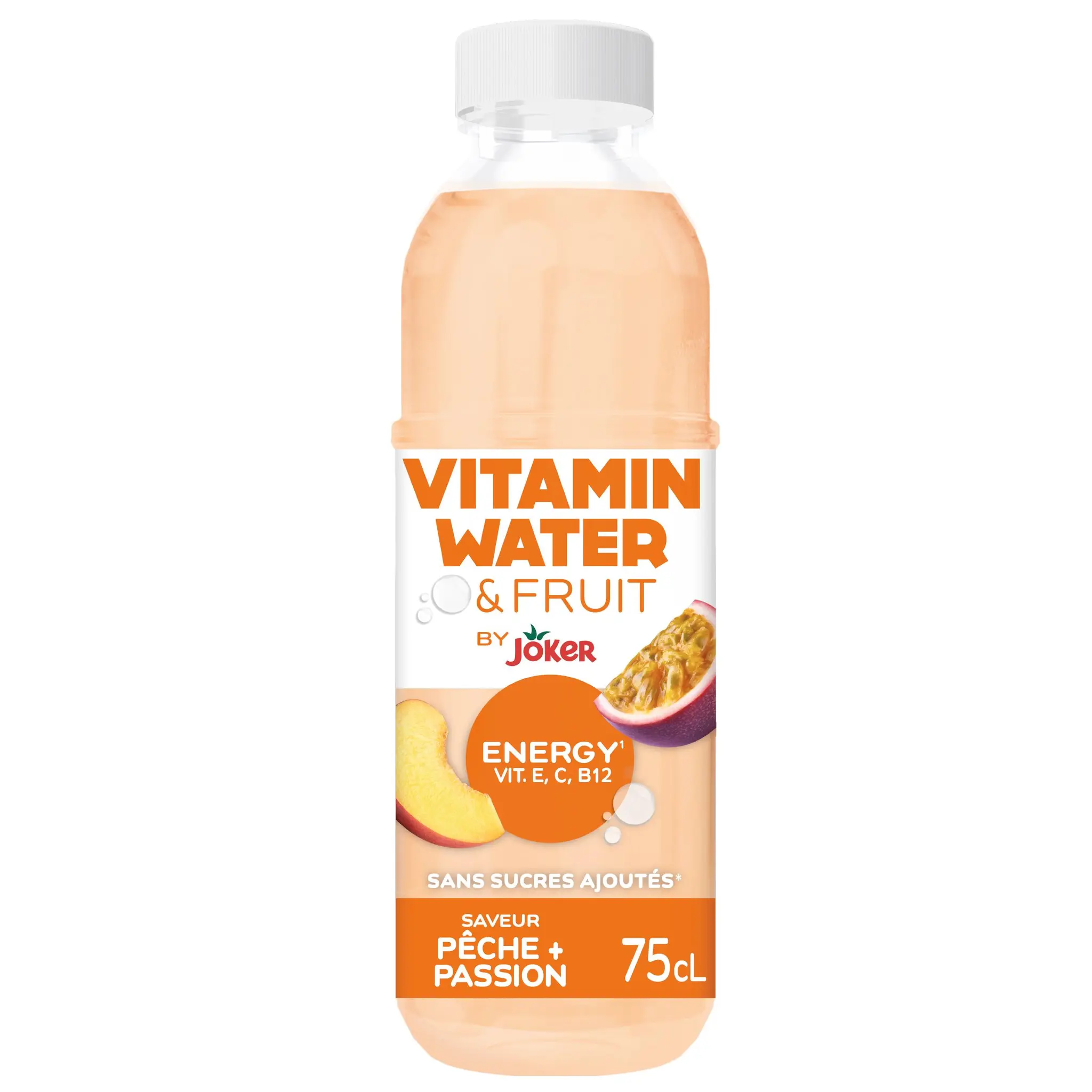 VITAMIN WATER & FRUIT Boisson rafraîchissante au fruit de la passion pêche et vitamines