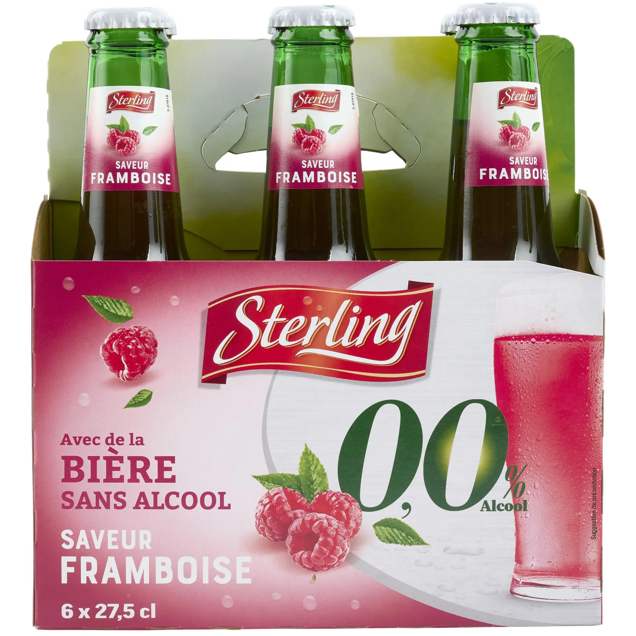 STERLING Bière aromatisée framboise 0% bouteilles