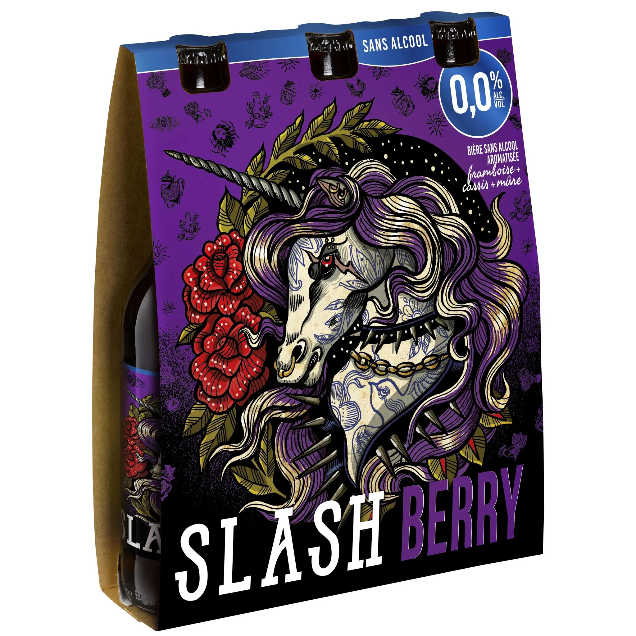 SLASH Berry Bière aromatisée framboise cassis mûre 0%