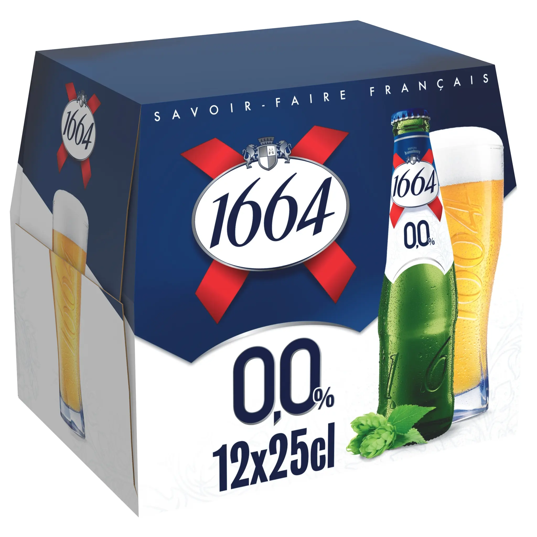 1664 Bière blonde sans alcool bouteilles