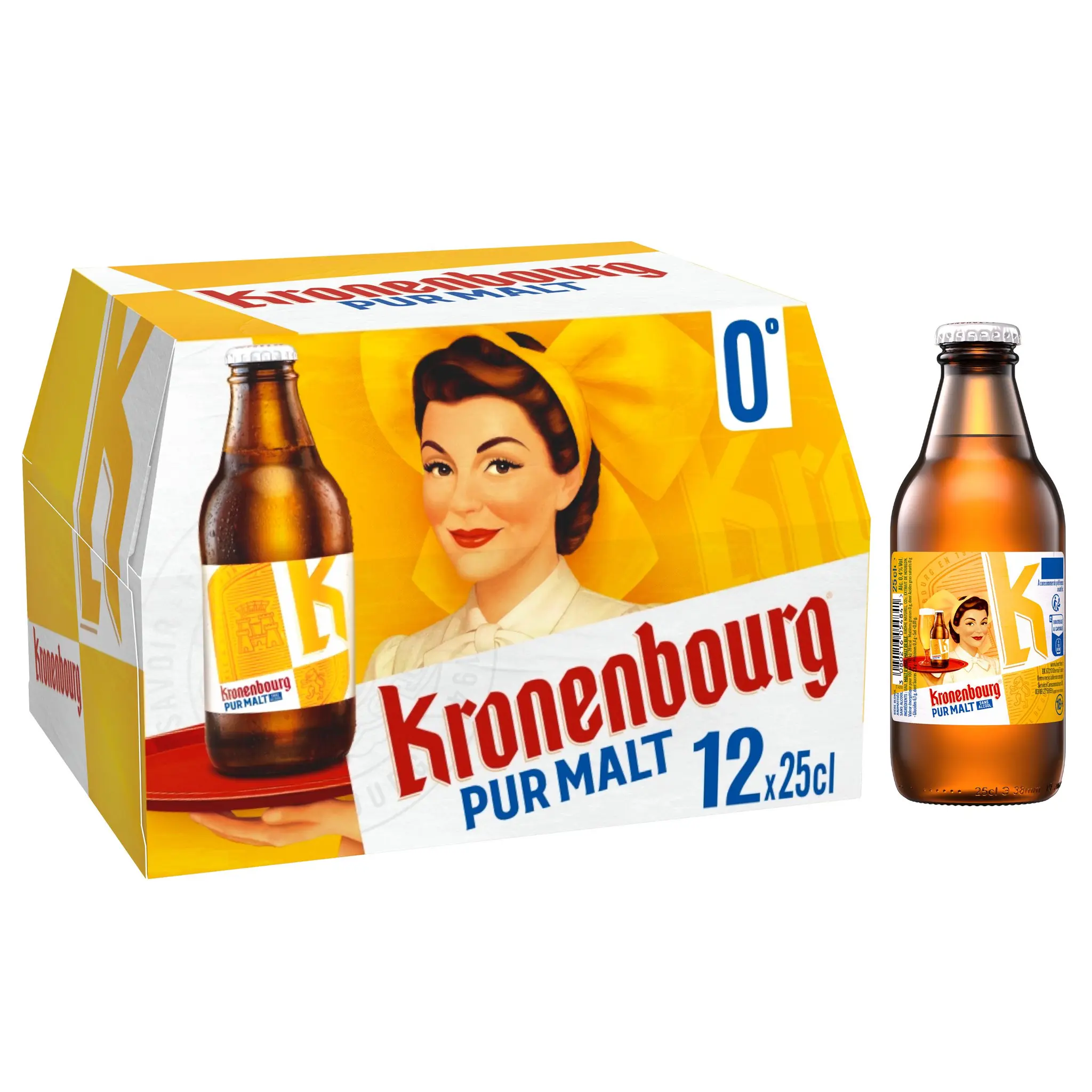 KRONENBOURG Bière blonde sans alcool bouteilles