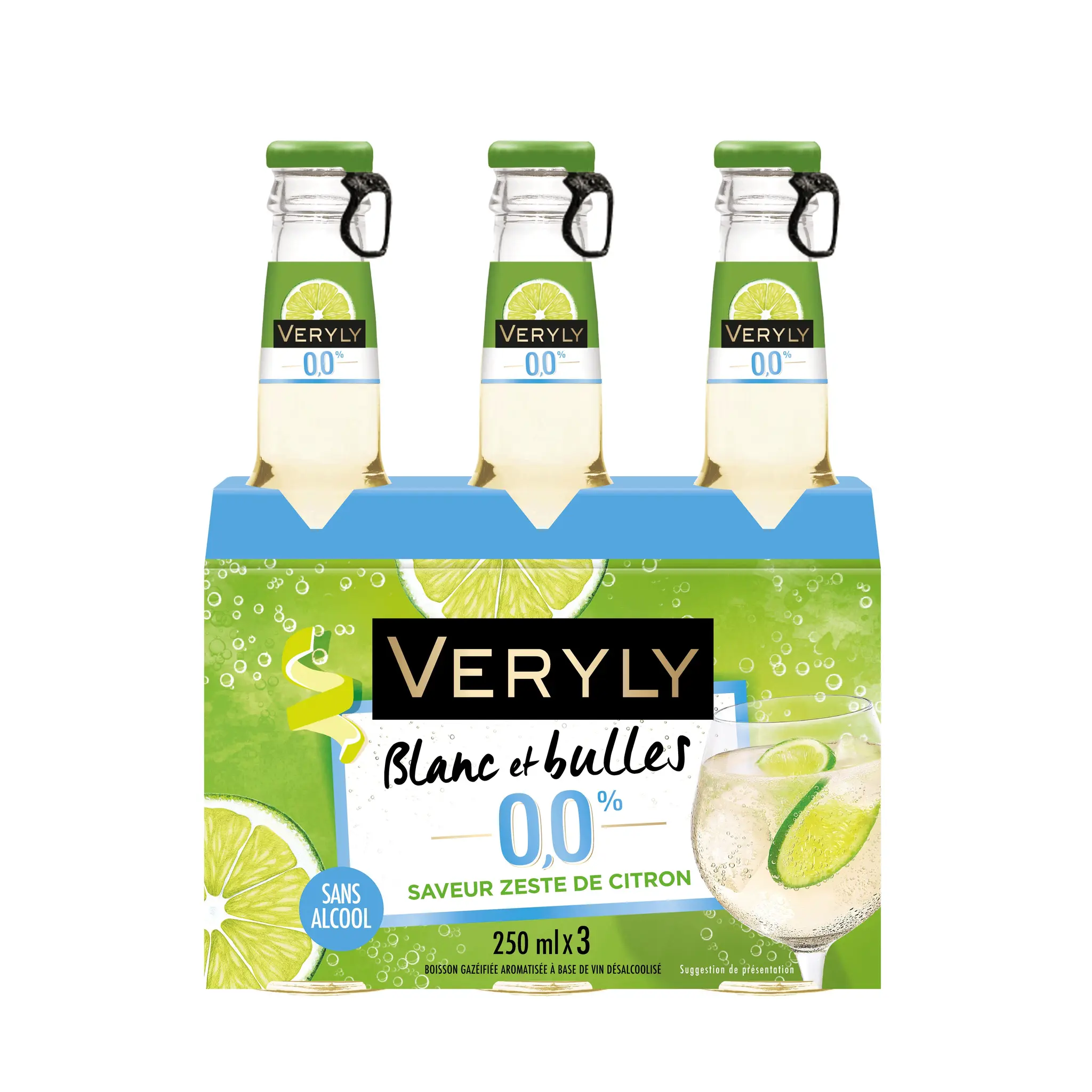 VERY Boisson pétillante saveur citron vert sans alcool