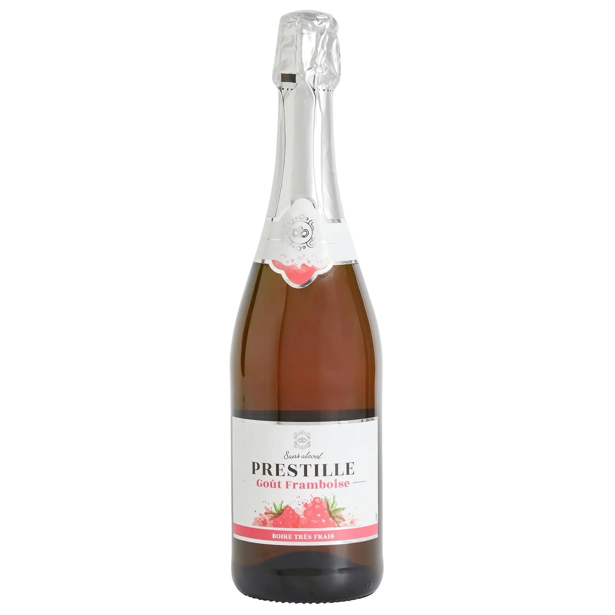 PRESTILLE Apéritif pétillant sans alcool goût framboise