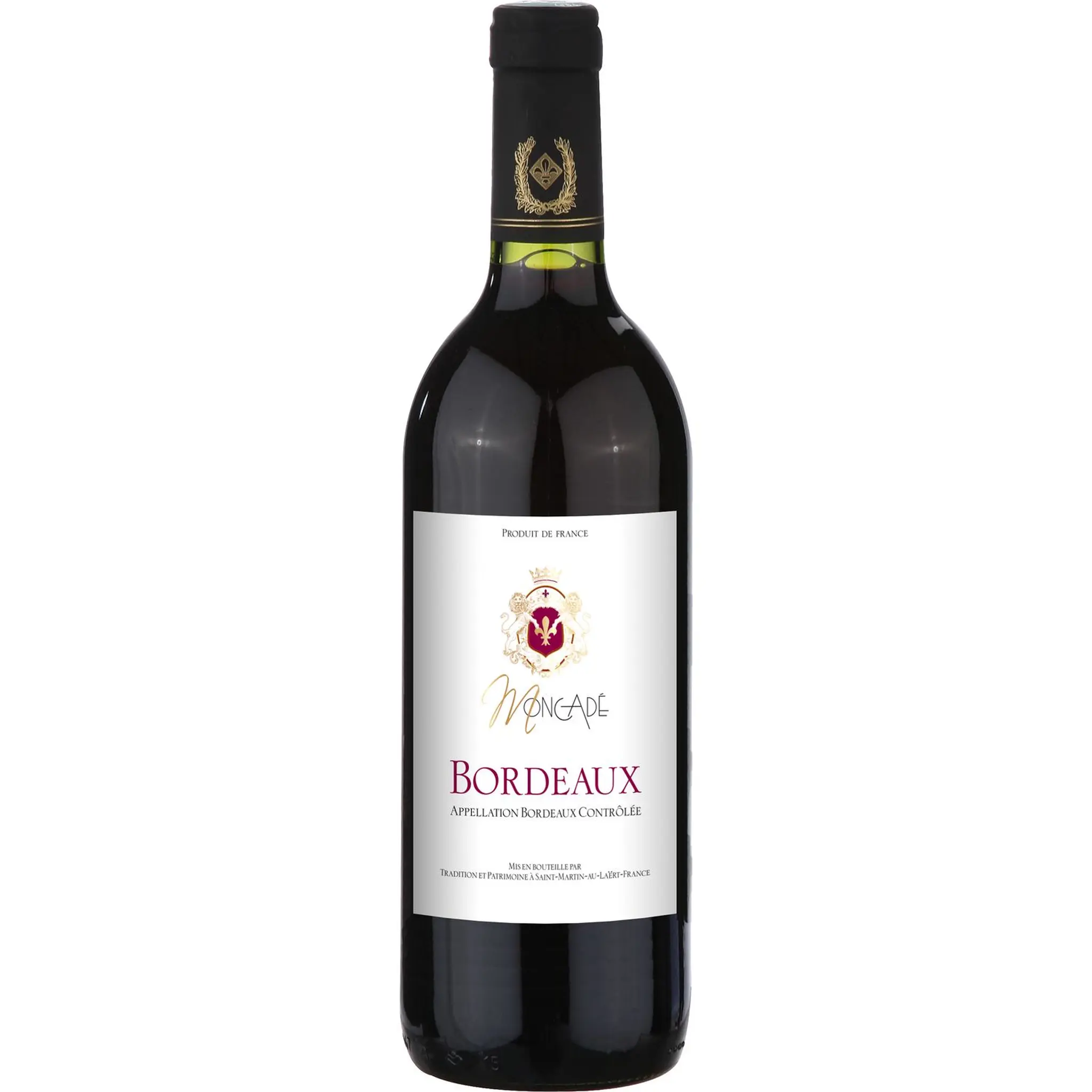 Vin rouge AOP Bordeaux Moncade