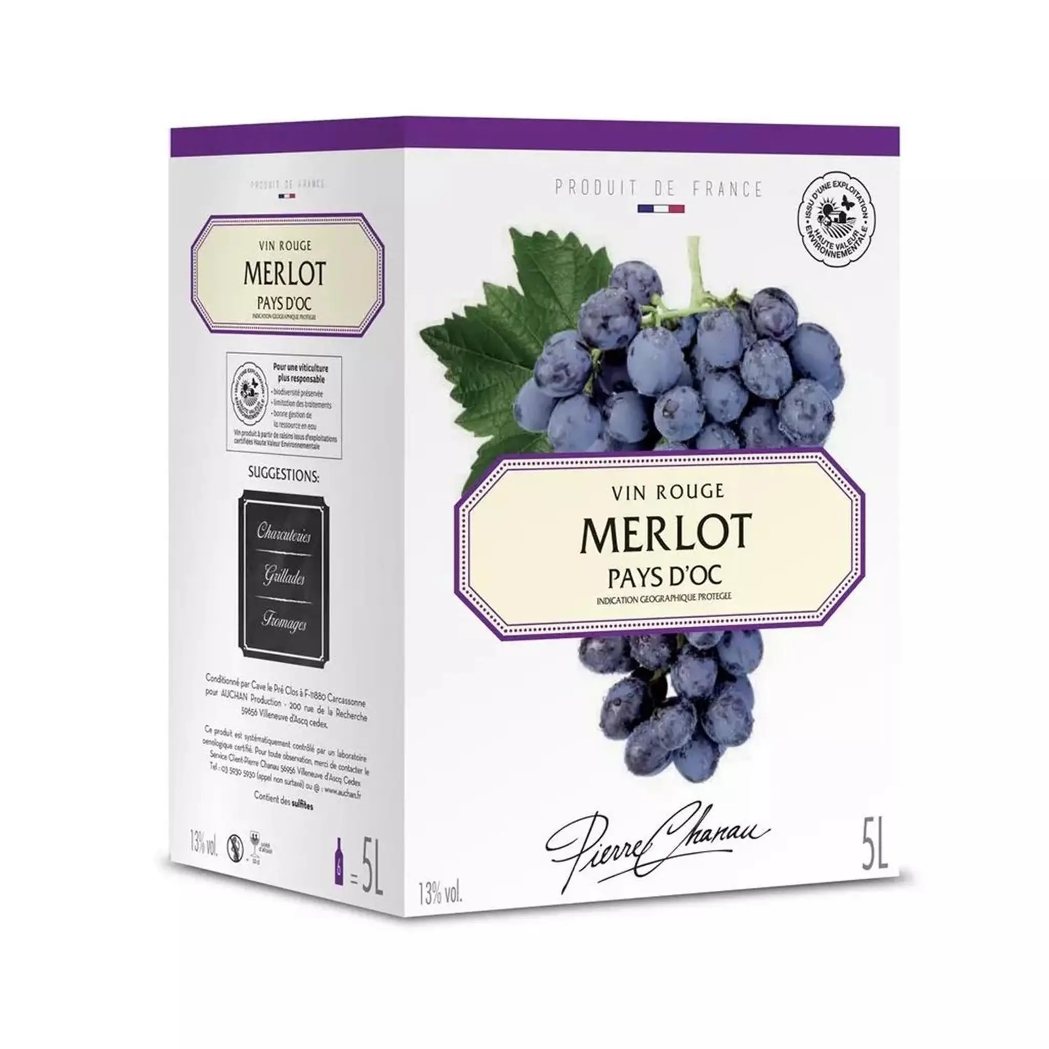 PIERRE CHANAU IGP Pays-d'Oc merlot rouge