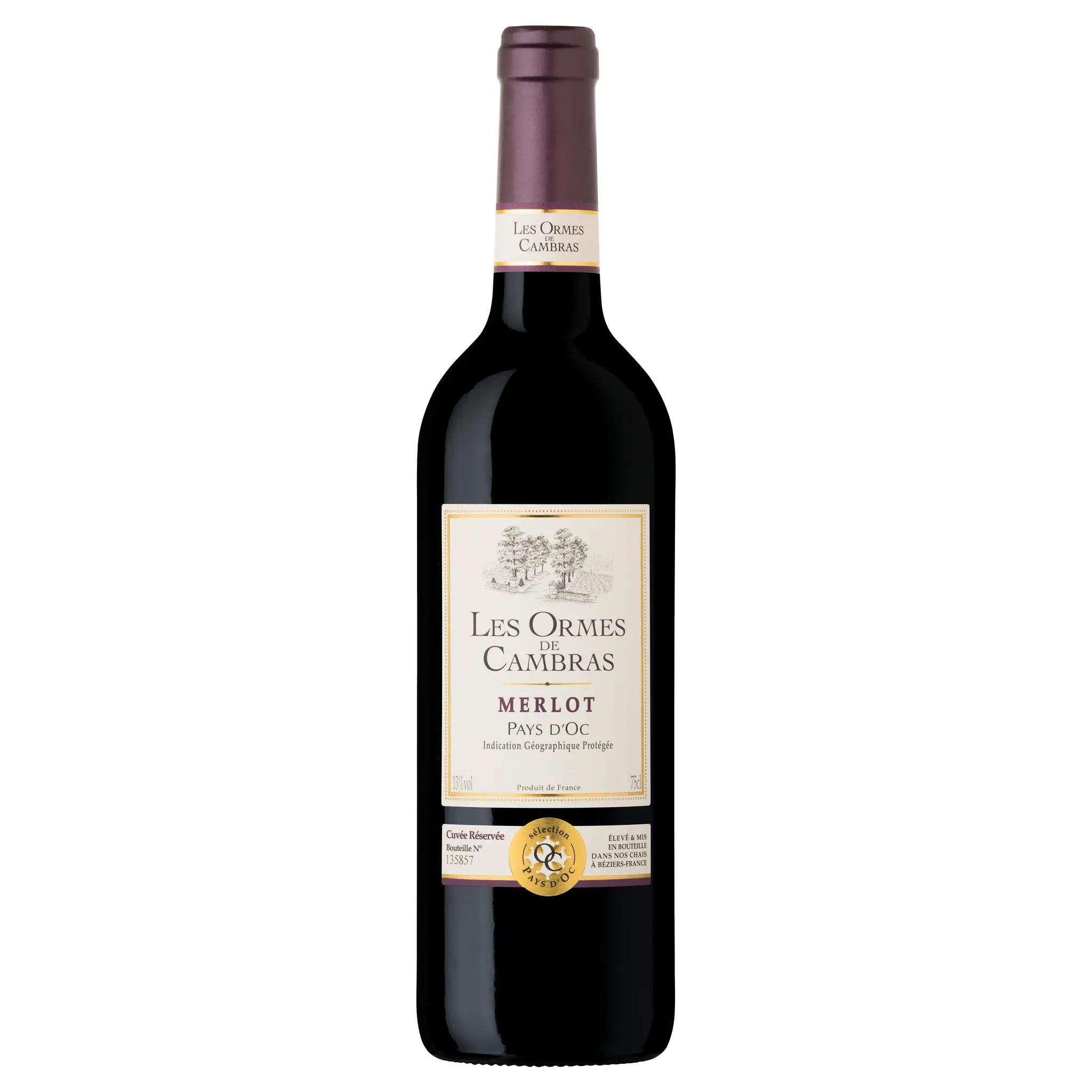 LES ORMES DE CAMBRAS IGP Pays-d'Oc Merlot cuvée réservée rouge