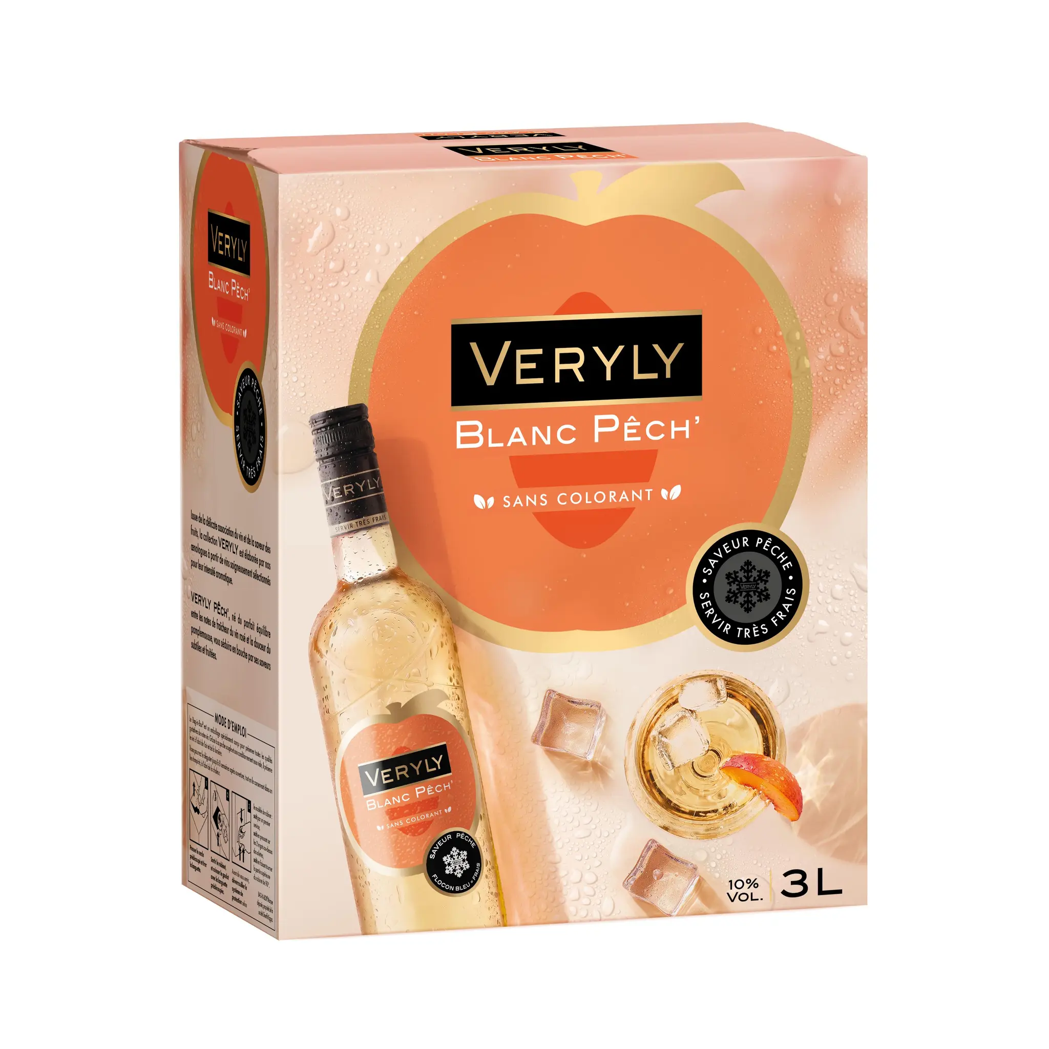VERY Pêch' Boisson à base de vin blanc et jus de pêche concentré