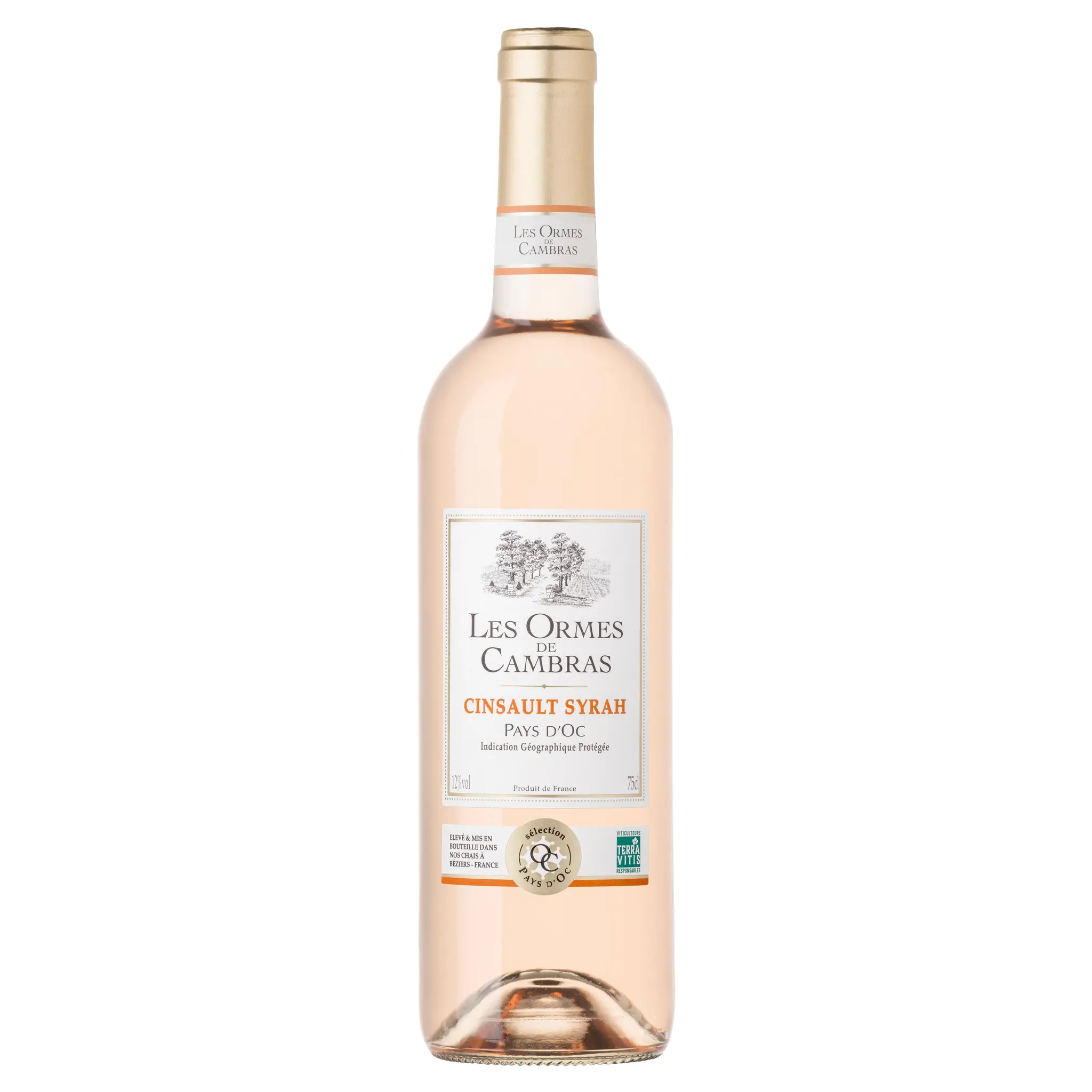 LES ORMES DE CAMBRAS IGP Pays-d'Oc Cinsault Syrah rosé Cuvée réservée