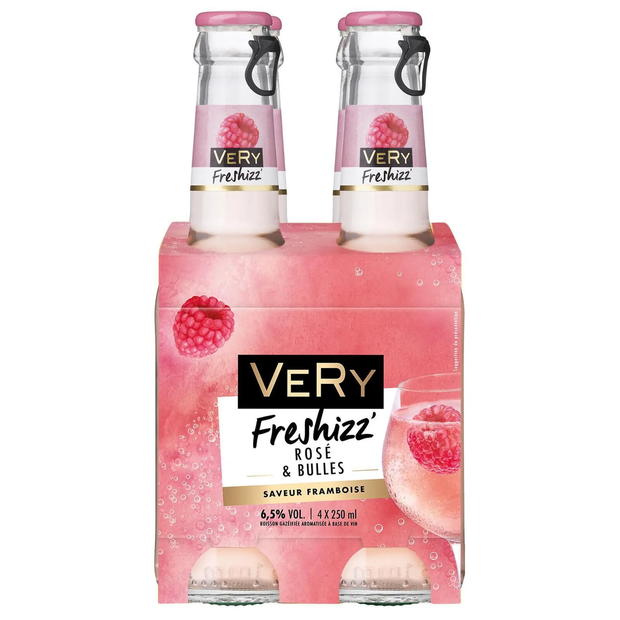 VERY Freshizz' Boisson à base de vin effervescent rosé saveur framboise