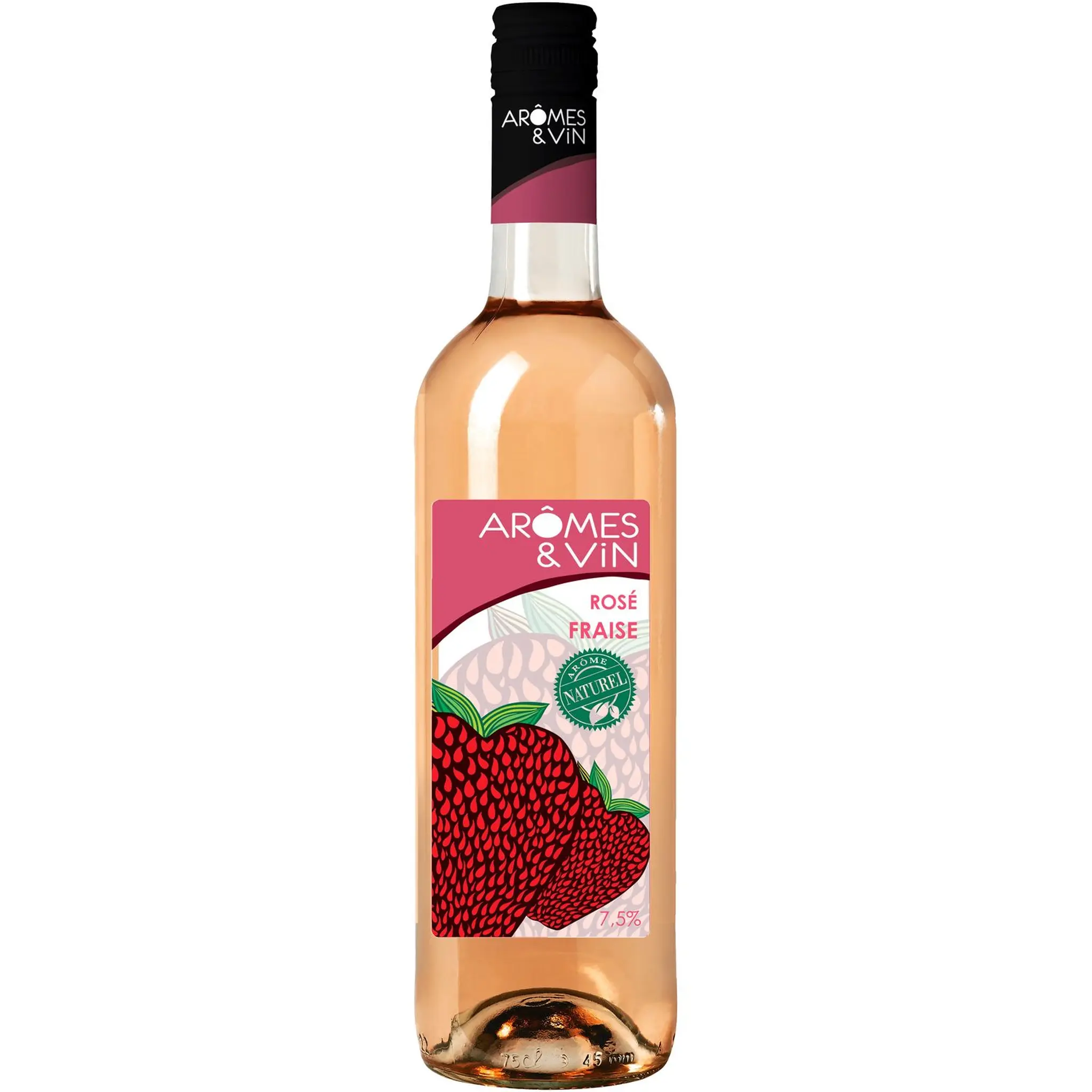 AROMES & VIN Boisson à base de vin et arômes de fraise rosé