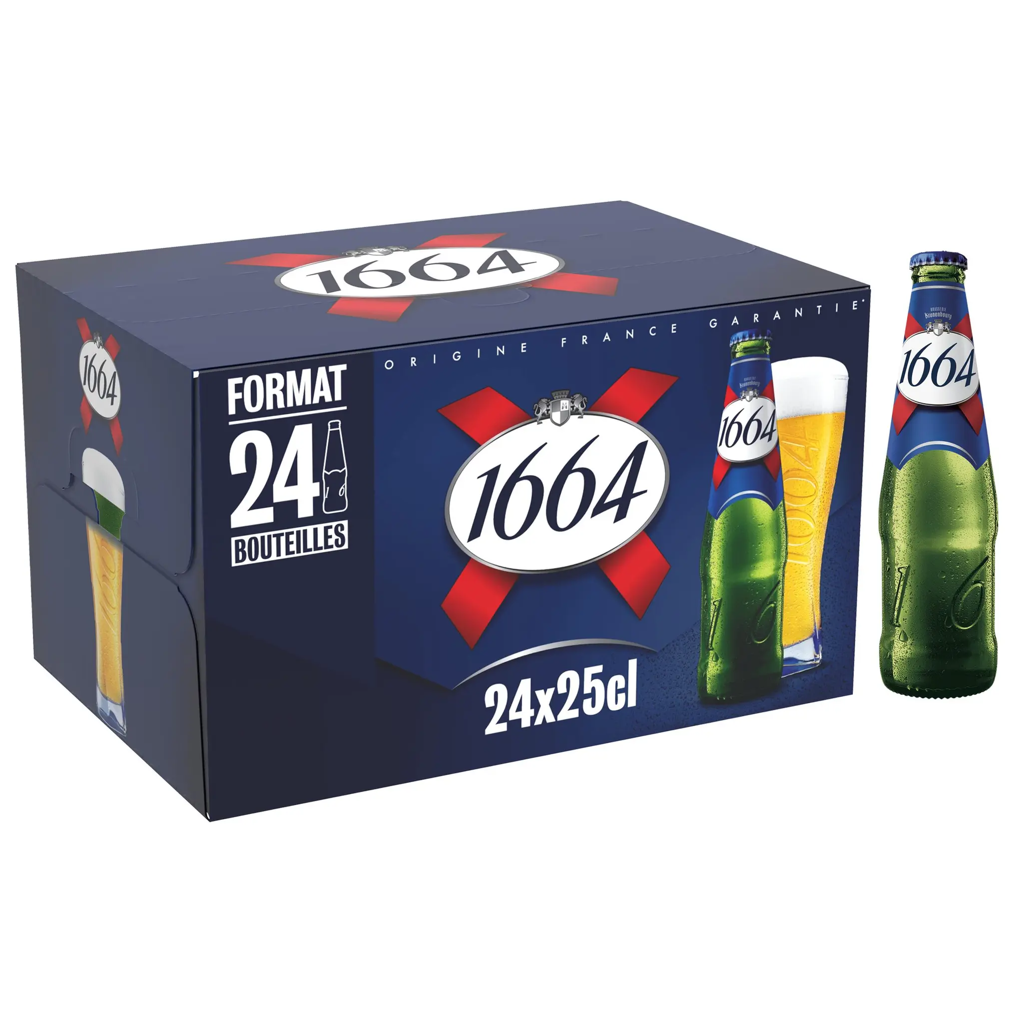 1664 Bière blonde 5.5% pack bouteilles