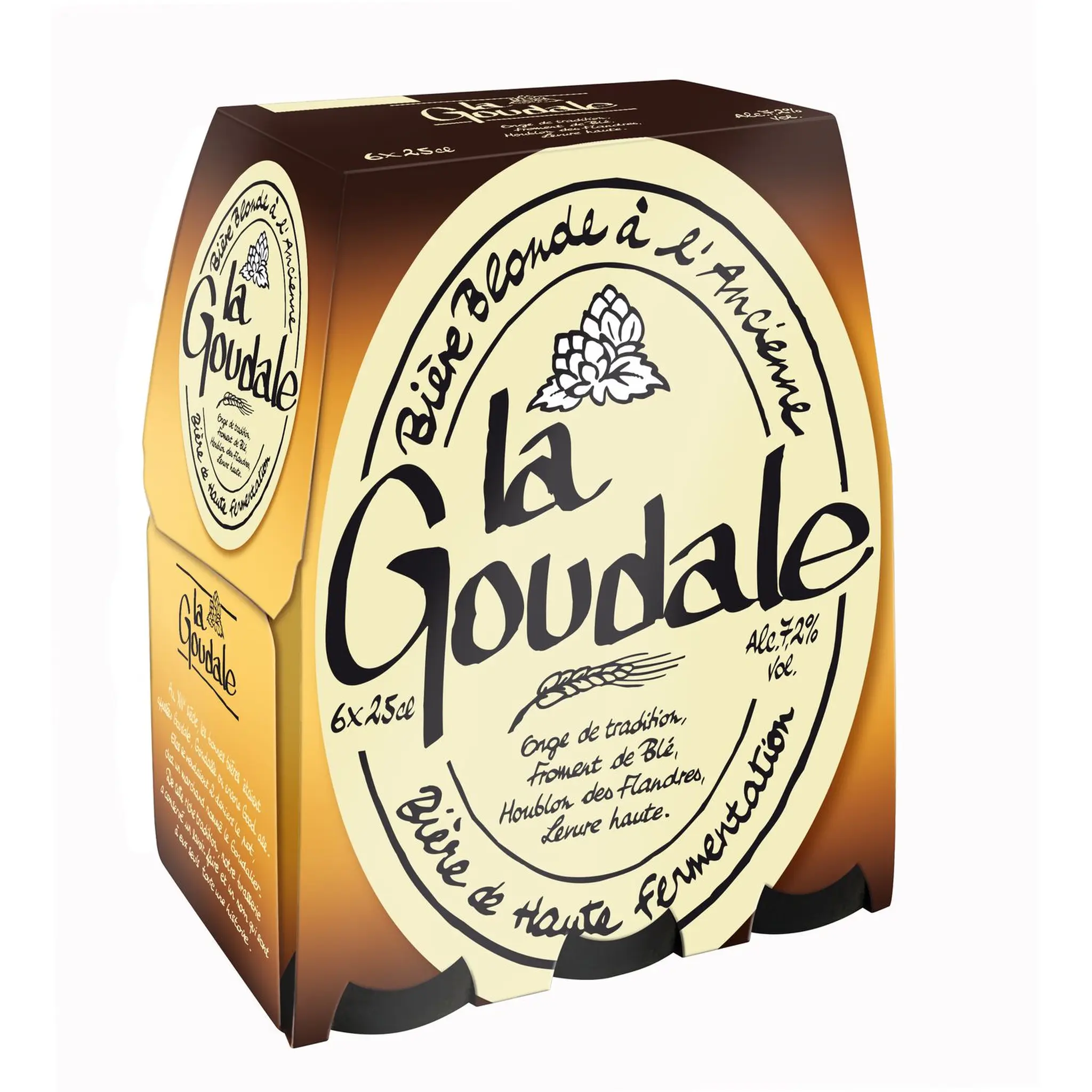 LA GOUDALE Bière blonde à l'ancienne 7,2% pack bouteilles