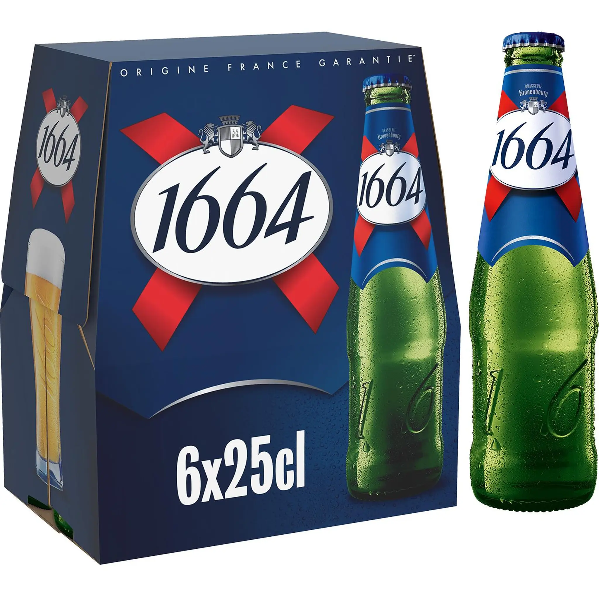1664 Bière blonde 5,5% pack bouteilles
