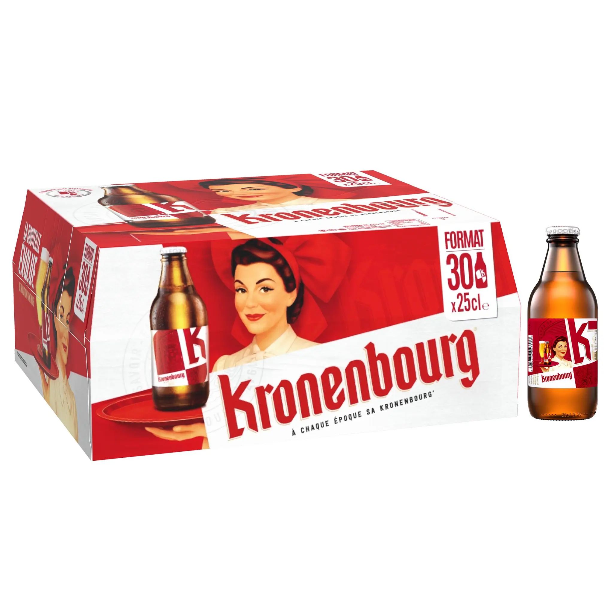 KRONENBOURG Bière blonde légère 4.2% pack bouteilles