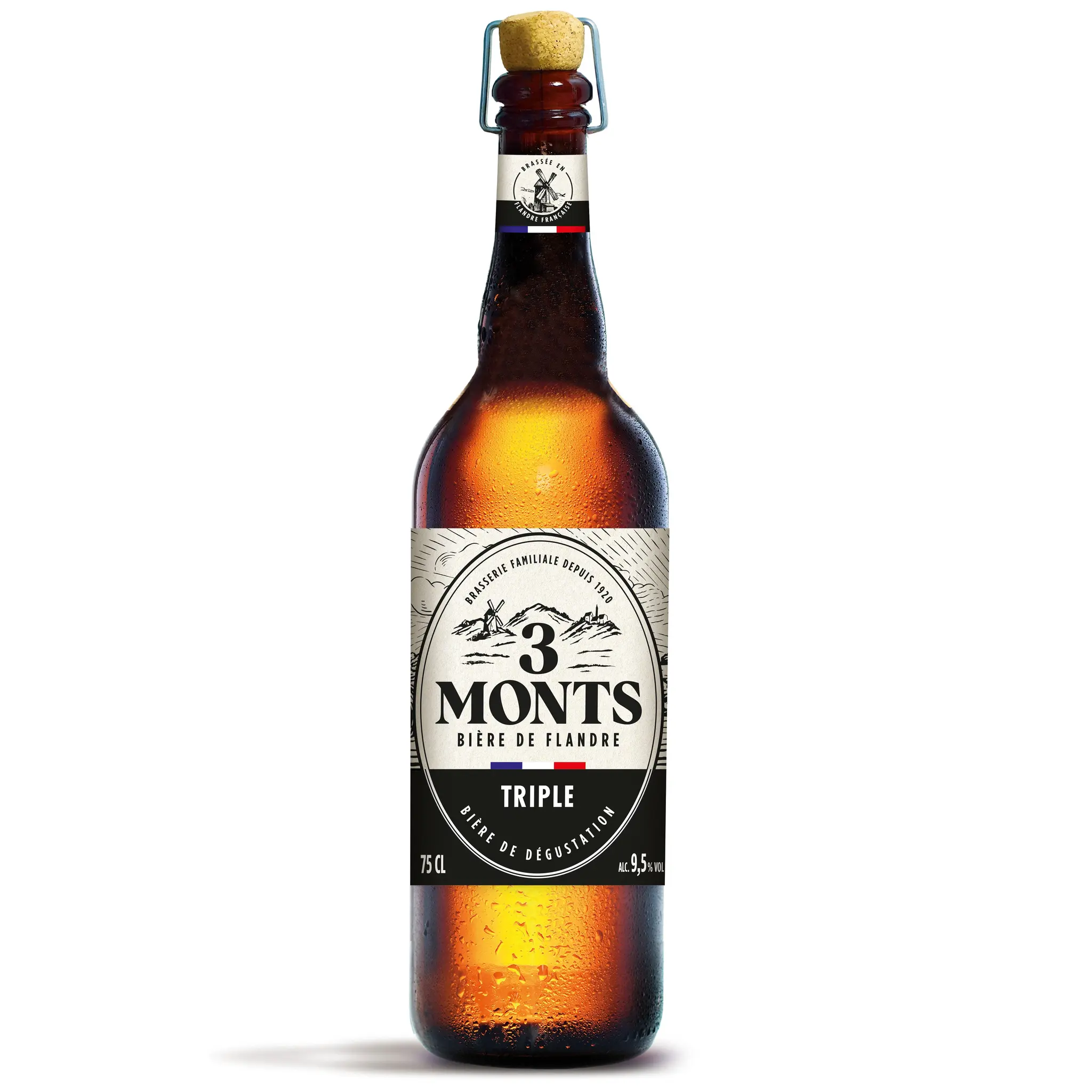 3 MONTS Bière blonde triple des Flandres grande réserve 9,5%